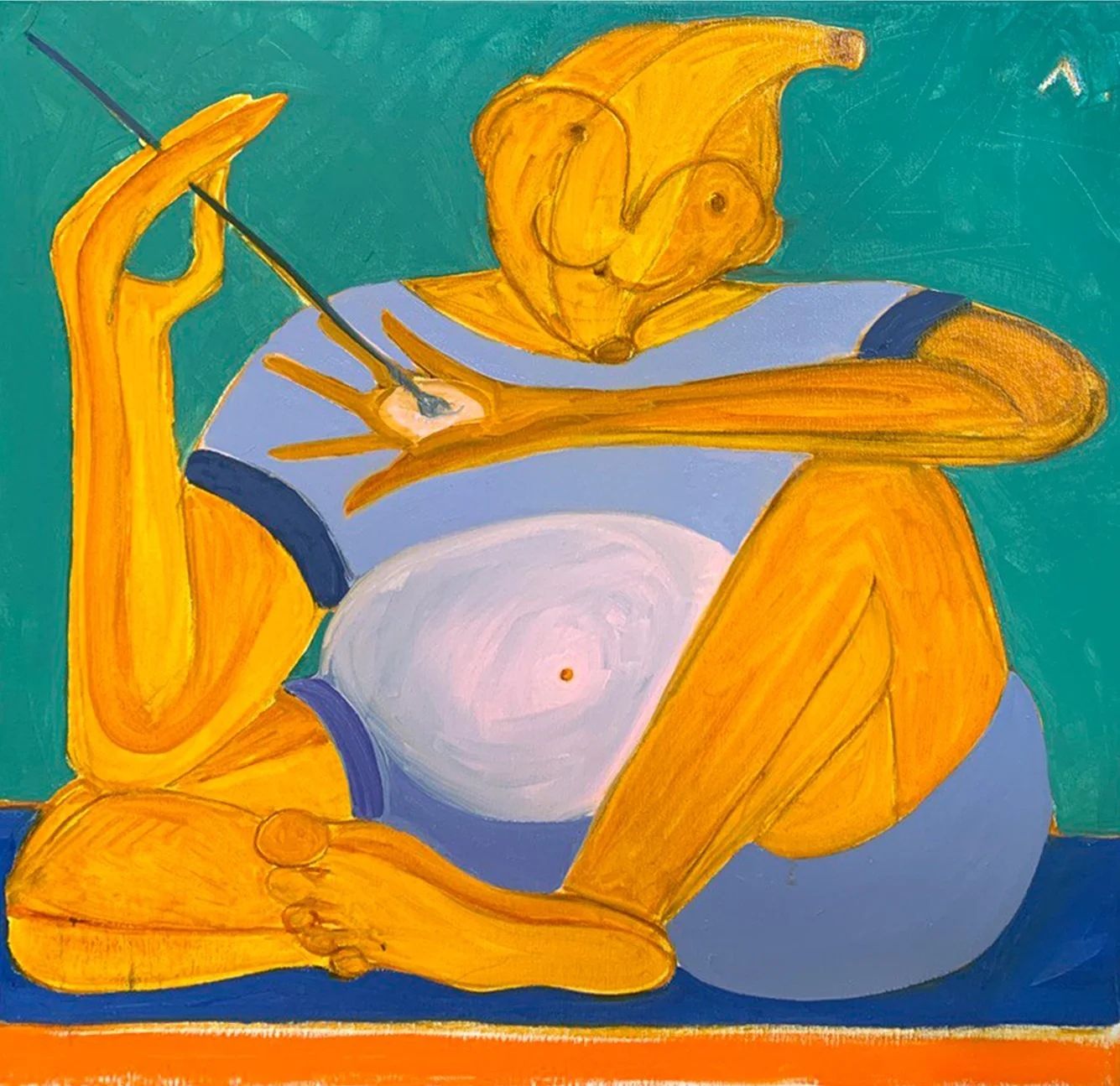 Степан Лысенко (Картина, живопись - 
                  60 x 60 см) Желтый