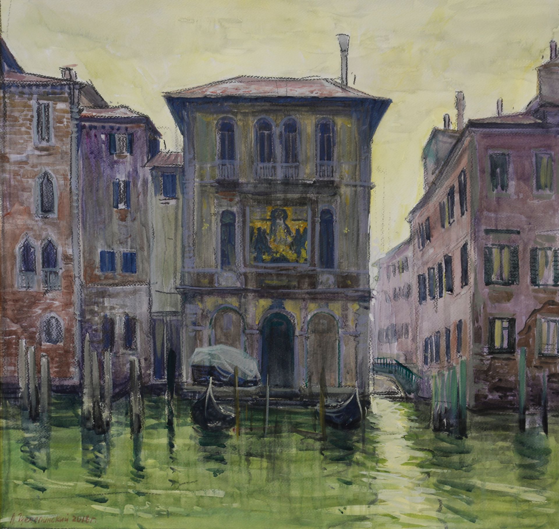 Алексей Щемелинский (Авторская графика - 
                  80 x 79 см) Венеция