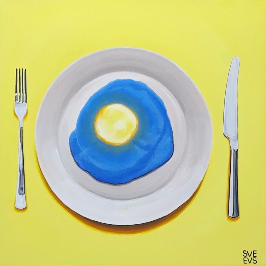 Светлана Евсеева (Картина, живопись - 
                  40 x 40 см) Sunny Side Up Egg