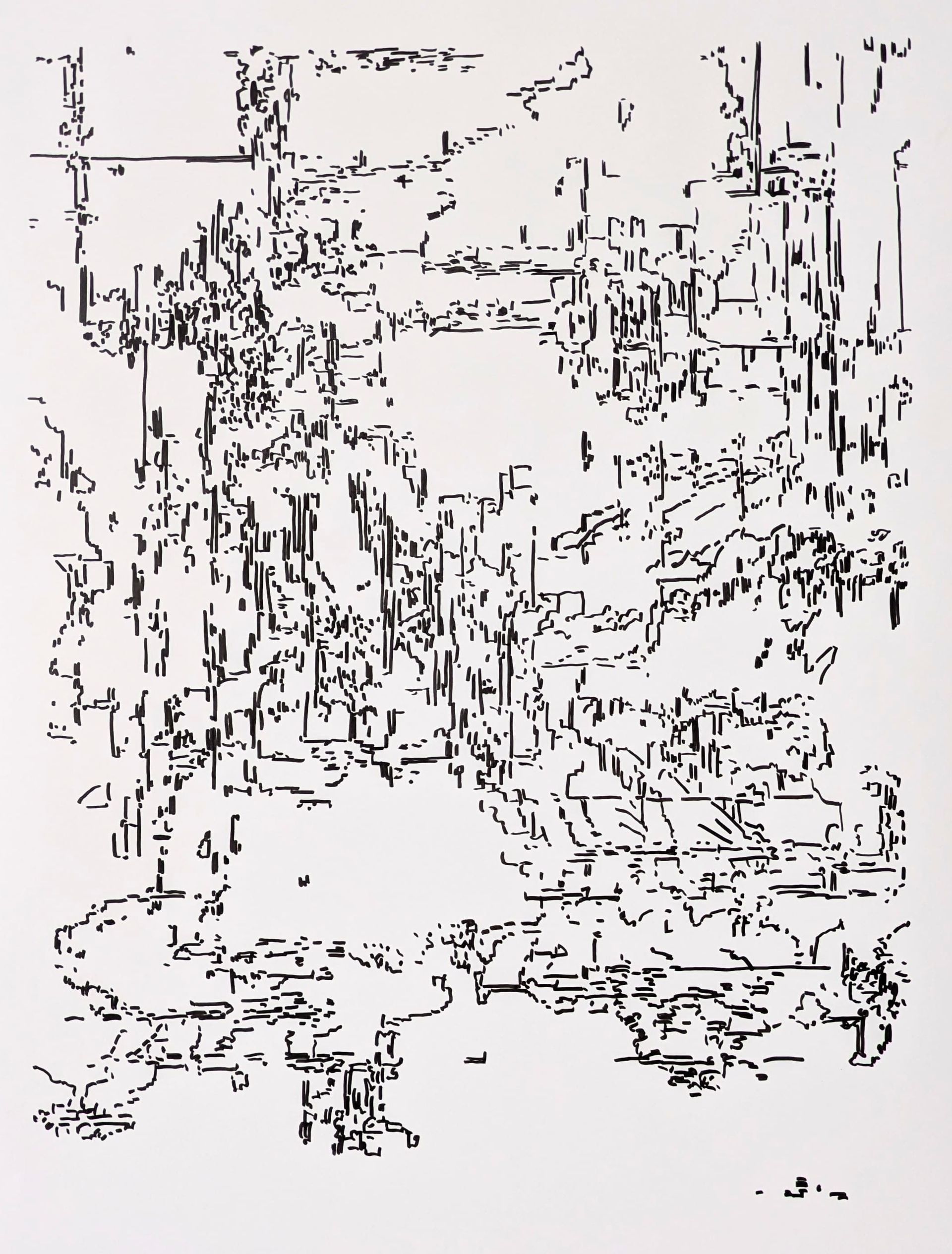 Дарья Растунина (Авторская графика - 
                  56 x 74 см) Без названия