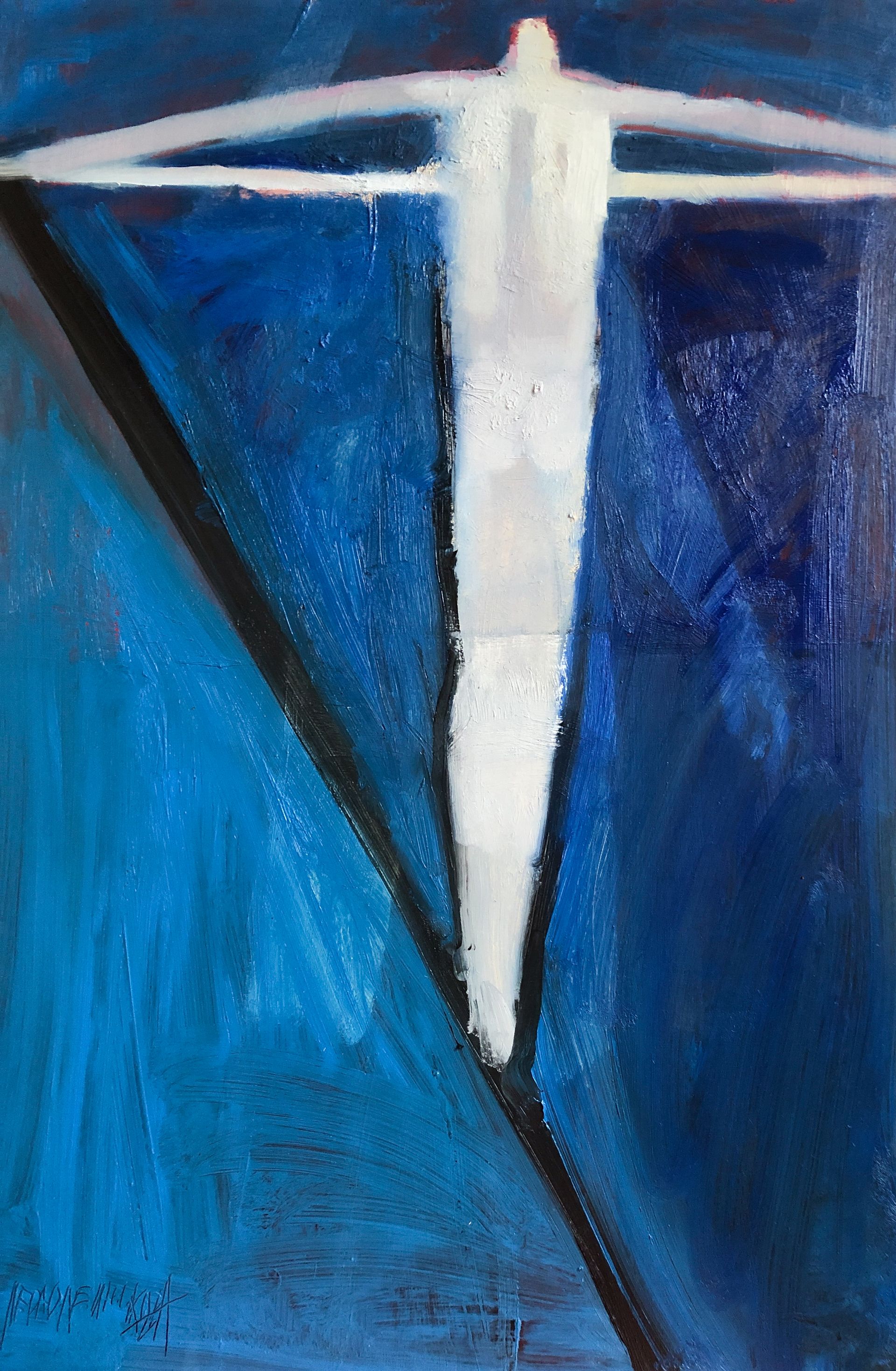 Лера Олейникова (Авторская графика - 
                  40 x 59 см) Канатоходец 2