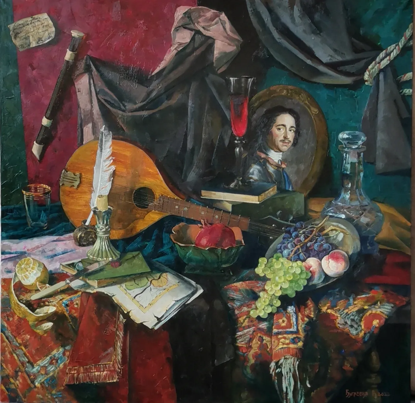 Регина Буглеева (Картина, живопись - 
                  90 x 90 см) Мгновение Петра Великого