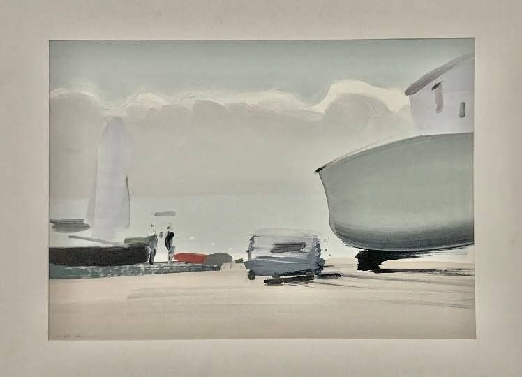 Алексей Ланцев (Картина, живопись - 
                  60 x 40 см) Оперон, Яхты на Берегу