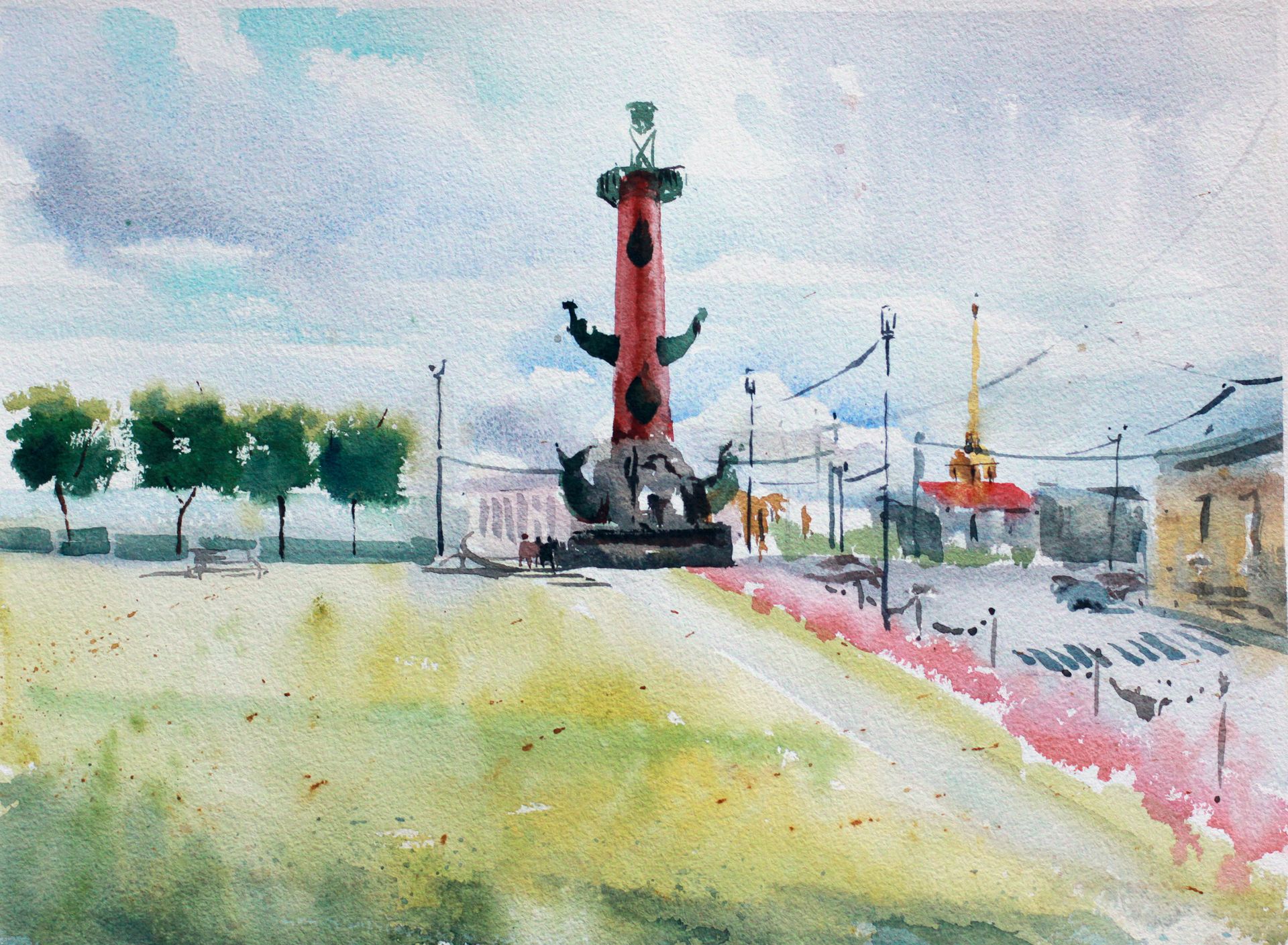 Дарья Парий (Авторская графика - 
                  38.5 x 28.5 см) Стрелка ВО