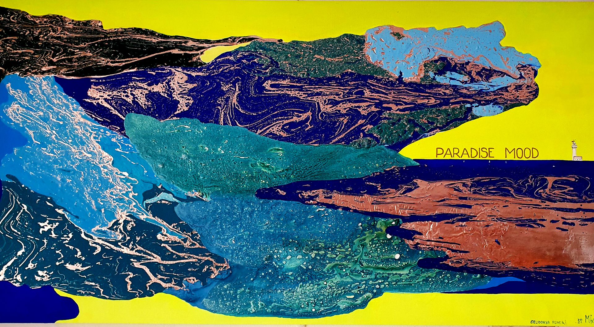 Маша Ив (Картина, живопись - 
                  100 x 50 см) Paradise mood