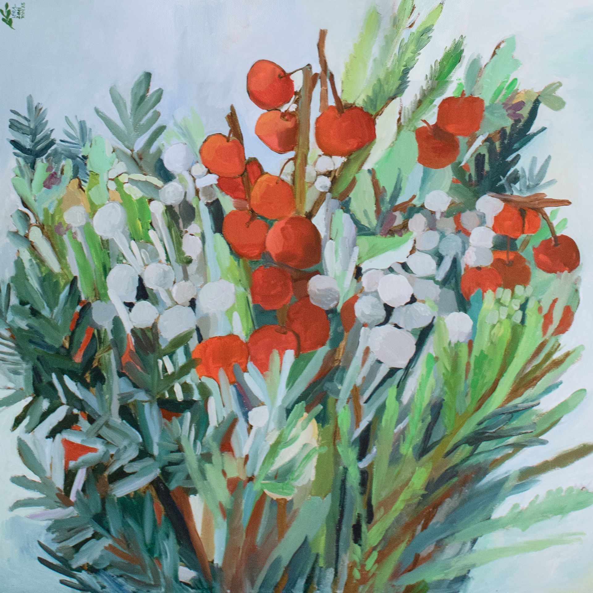 Валерия Зимятова (Картина, живопись - 
                  80 x 80 см) Яблоки зимой