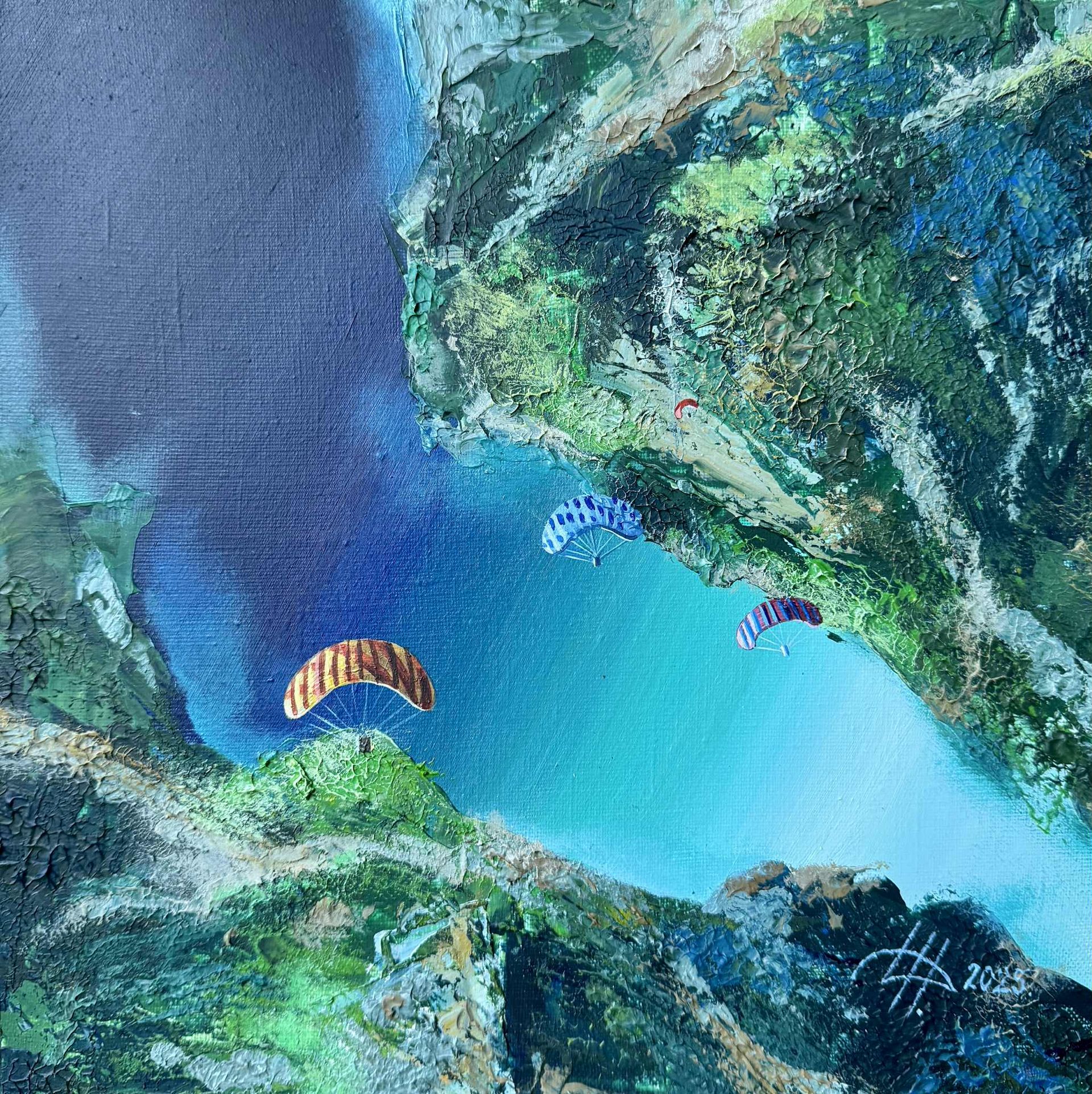 Динара Хёртнагль (Картина, живопись - 
                  30 x 30 см) Парапланы