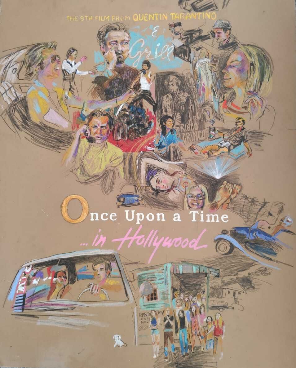 Виктория Кадесникова (Авторская графика - 
                  78 x 100 см) Once upon a time in Hollywood