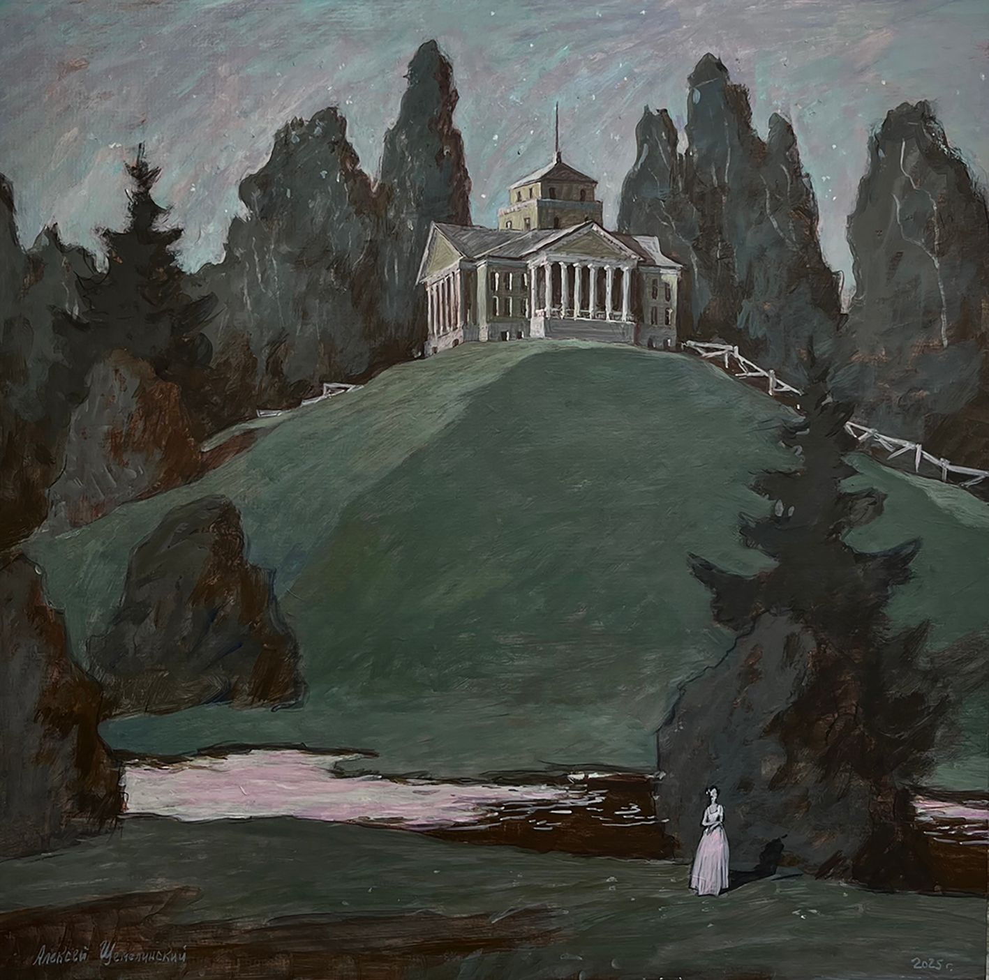 Алексей Щемелинский (Картина, живопись - 
                  73 x 73 см) Лунная ночь