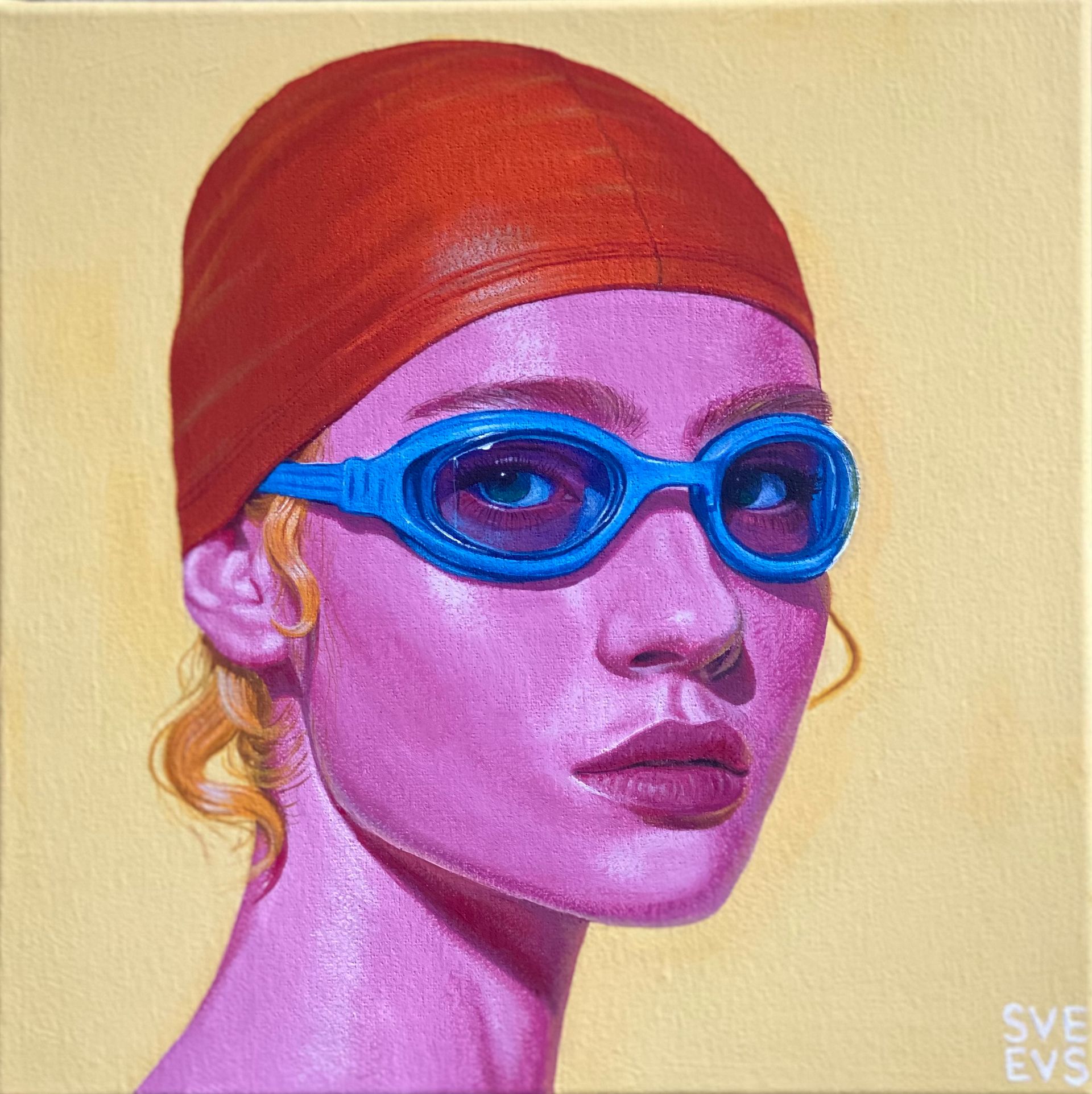 Светлана Евсеева (Картина, живопись - 
                  30 x 30 см) Портрет для яркости 5