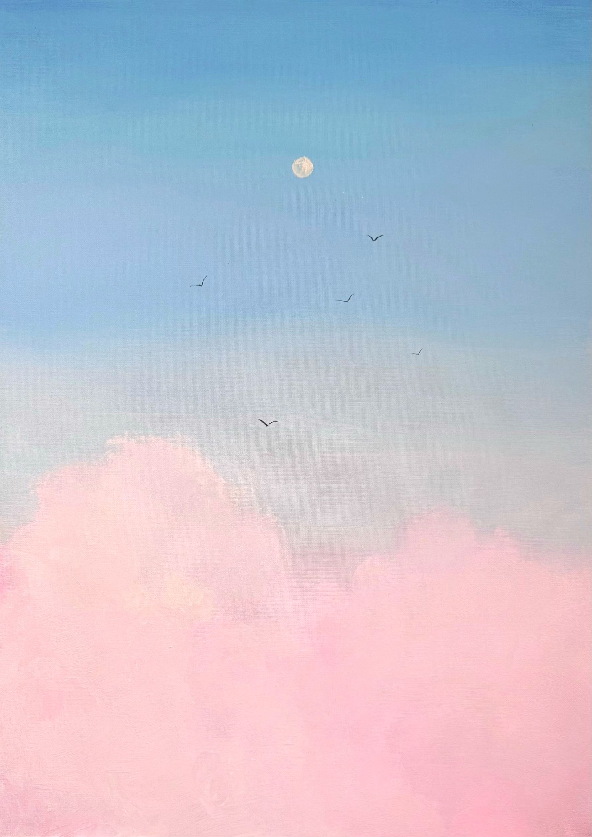 Анна Ганина (Картина, живопись - 
                  50 x 70 см) Pink sky