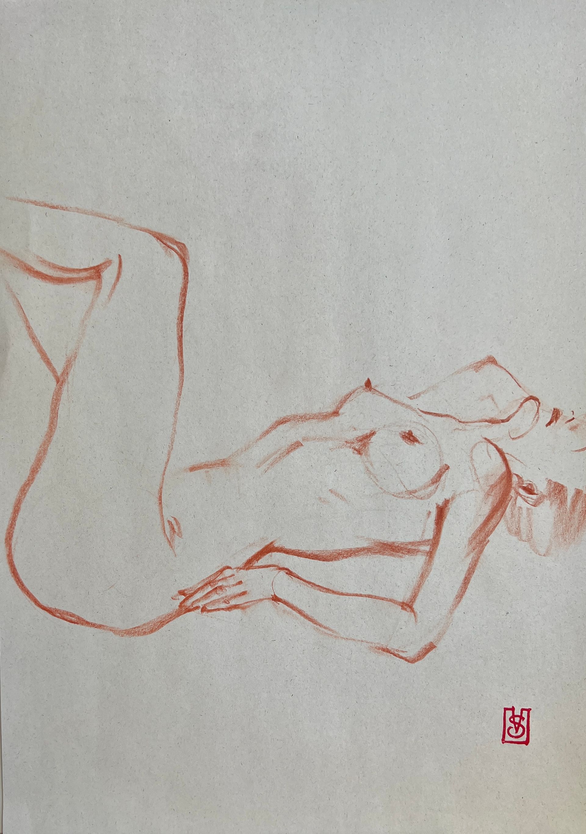 Виктория Севастьянова (Авторская графика - 
                  21 x 30 см) Nu sketch