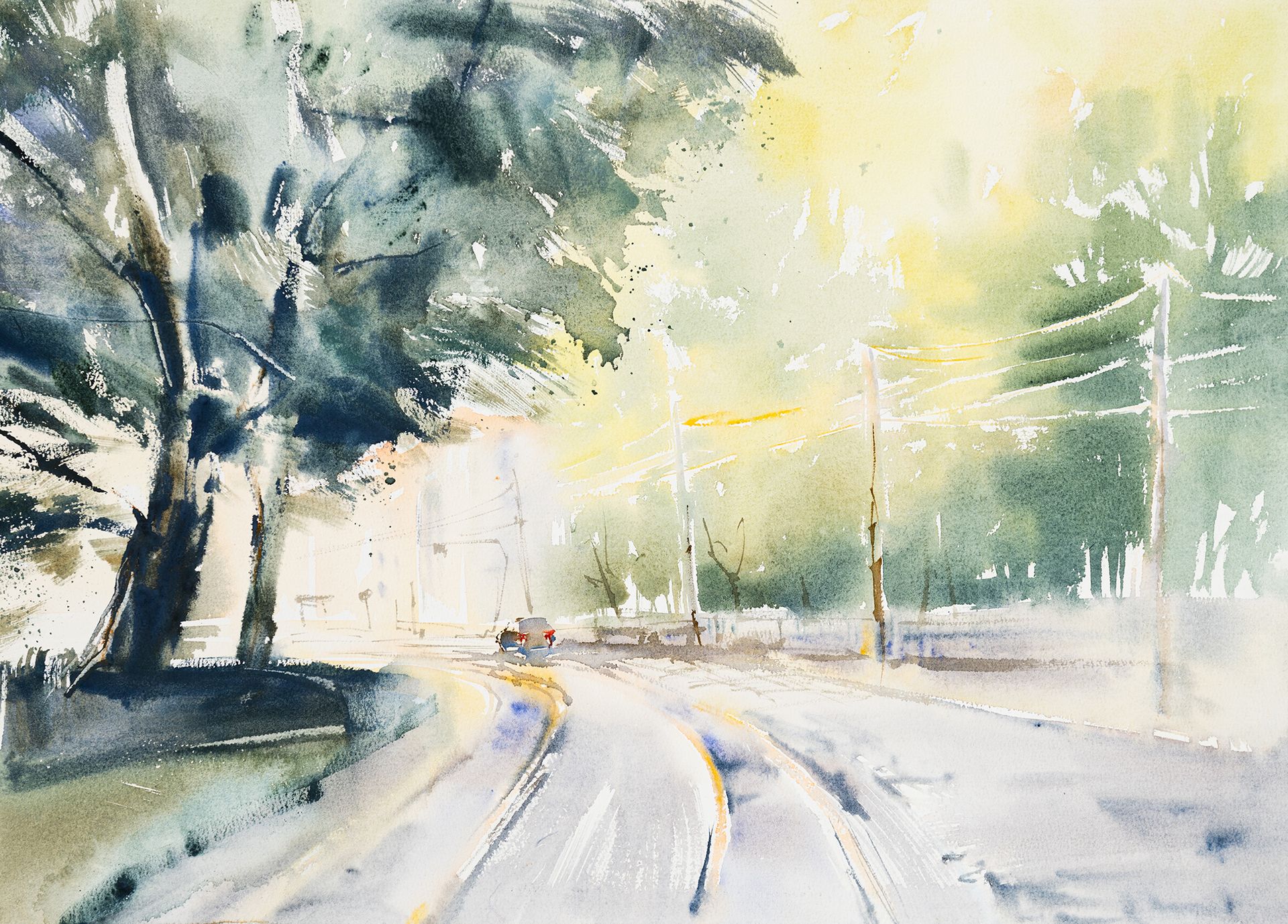 Юлия Третьякова (Авторская графика - 
                  54 x 38 см) Проспект Мира