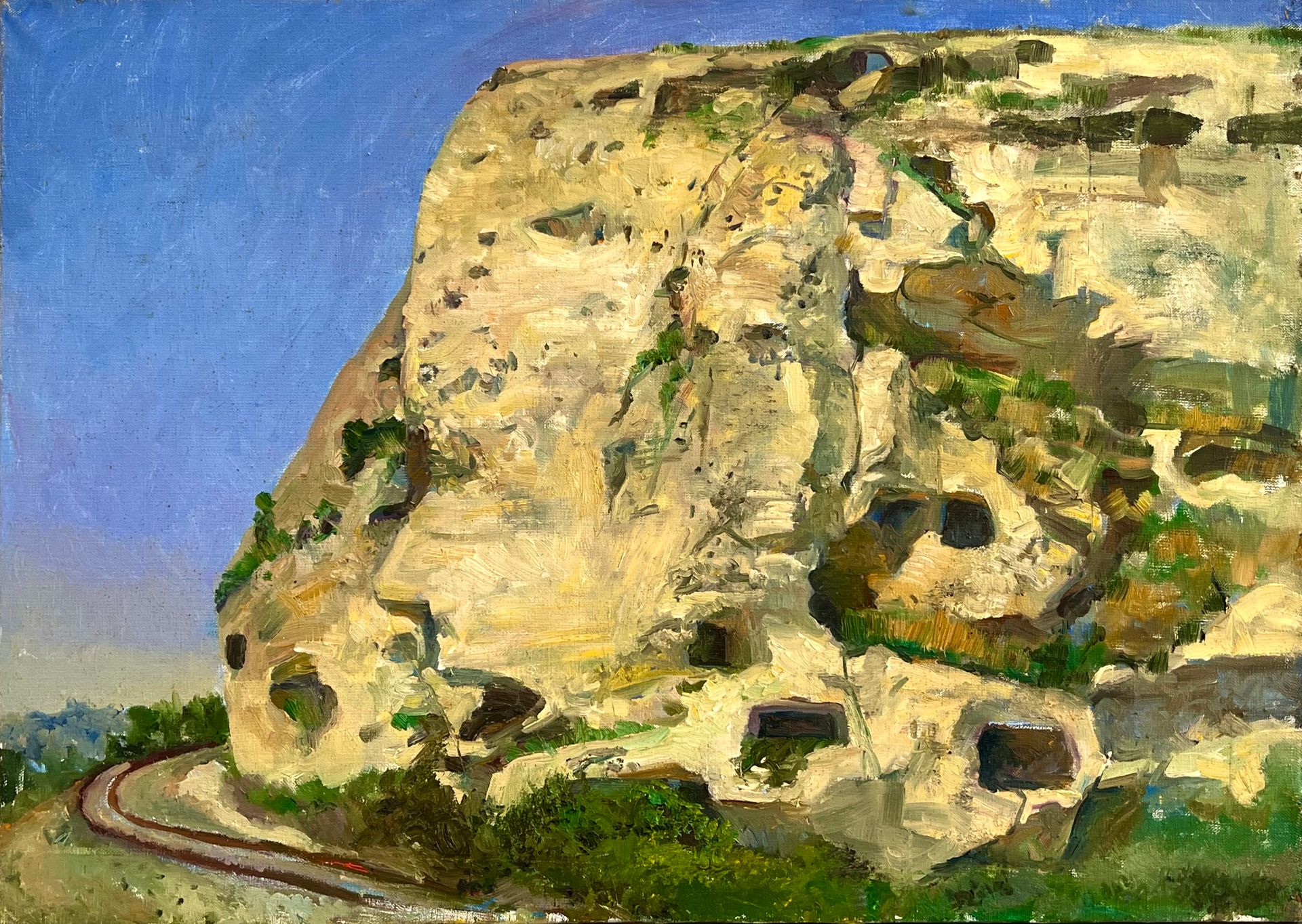 Алина Хоняк (Картина, живопись - 
                  70 x 50 см) Древний монастырь