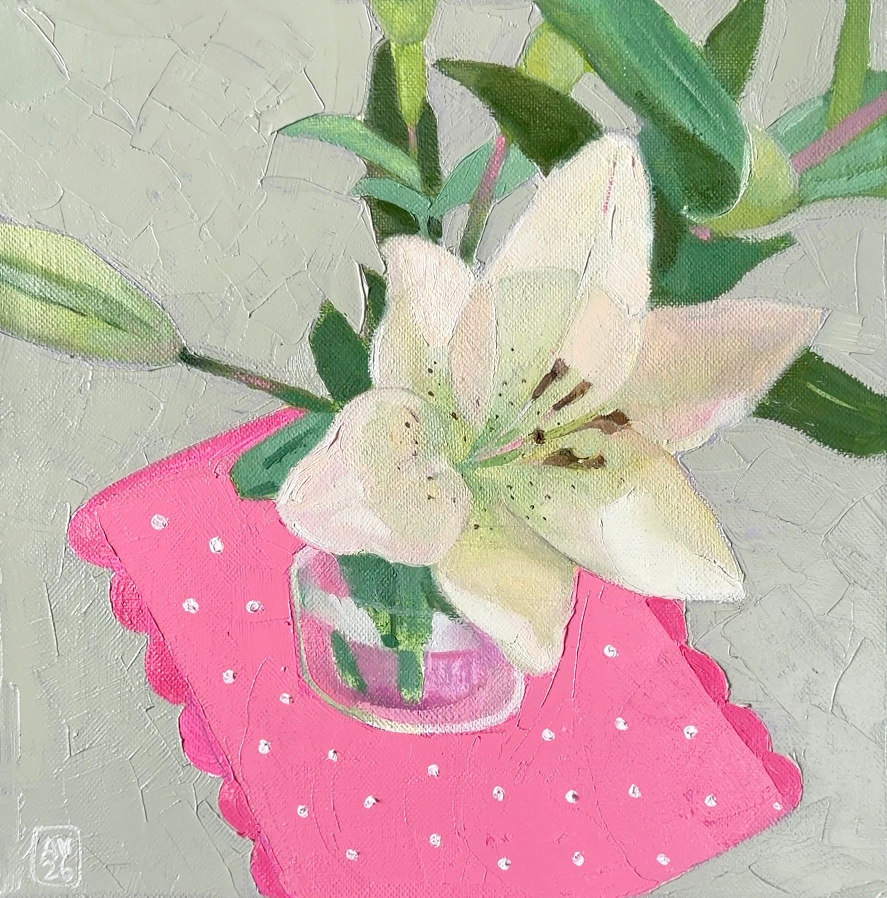 Александра Сергеева (Картина, живопись - 
                  25 x 25 см) Лилия