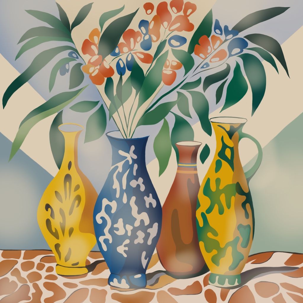 Нина Цориева (Картина, живопись - 
                  70 x 70 см) Марокканский натюрморт