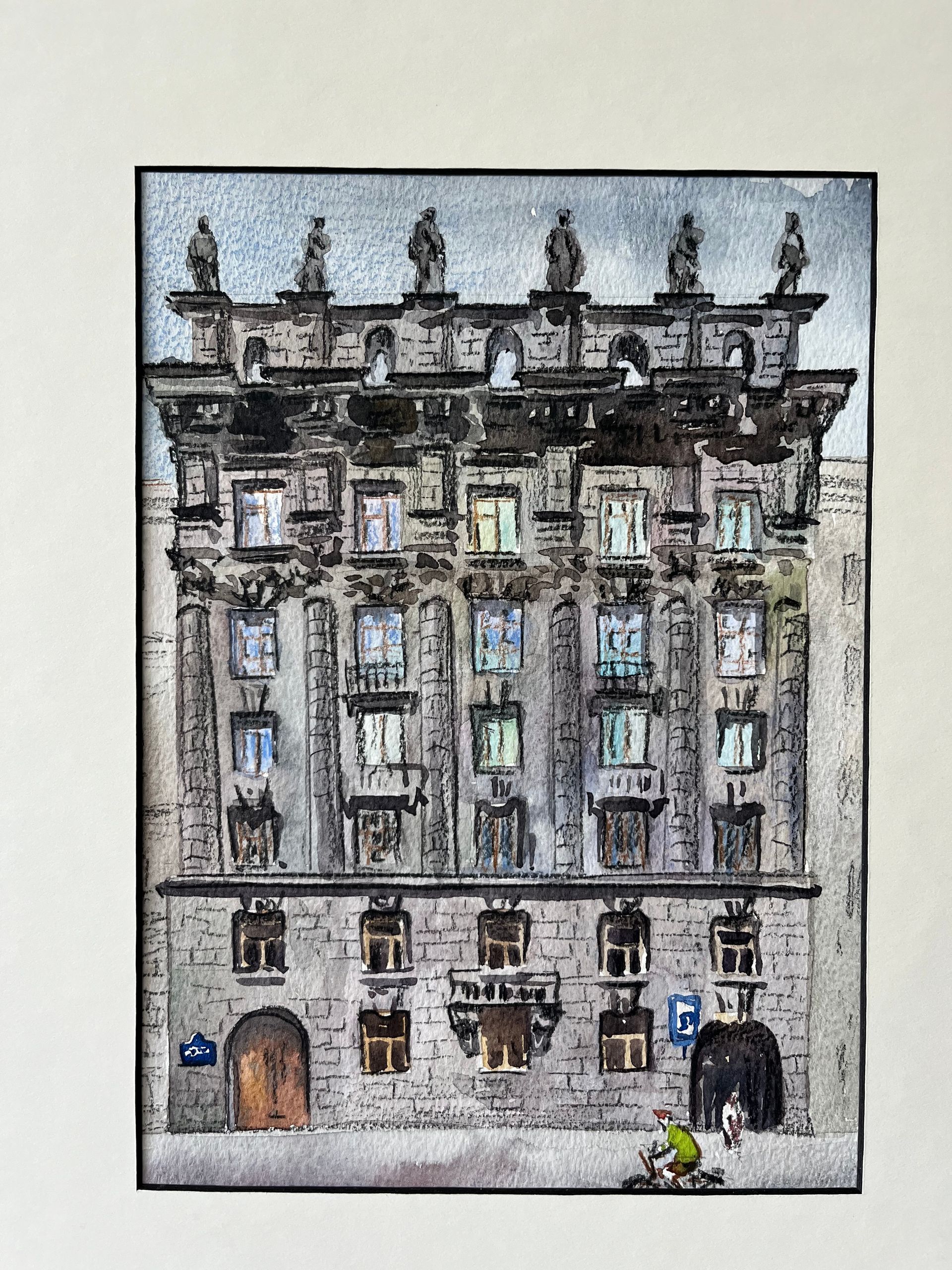 Елизавета Тарасова (Авторская графика - 
                  32.3 x 40 см) Дом Розенштейна