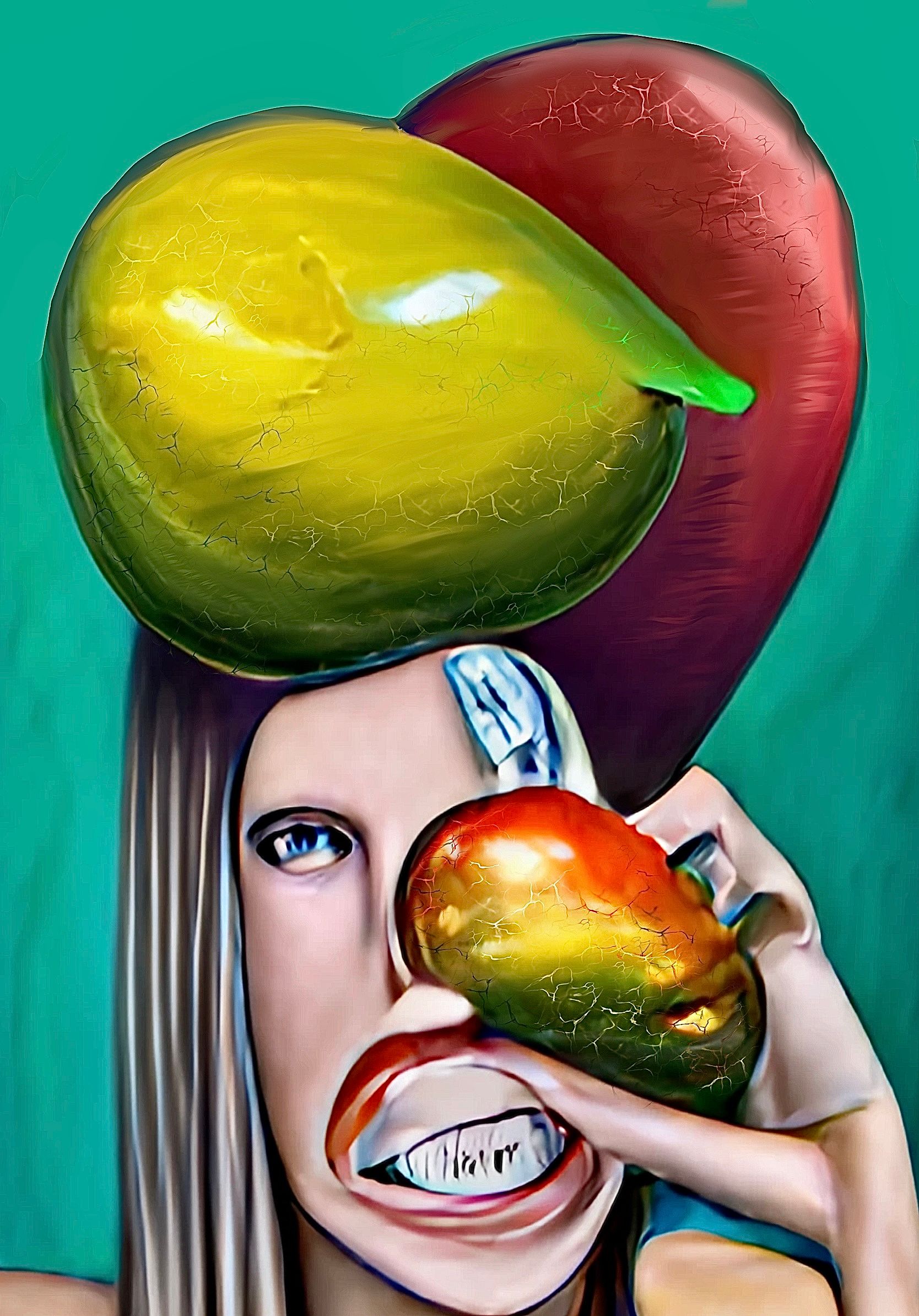 Лия Аширова (Картина, живопись - 
                  88 x 110 см) Проект "Венера ест фрукты"