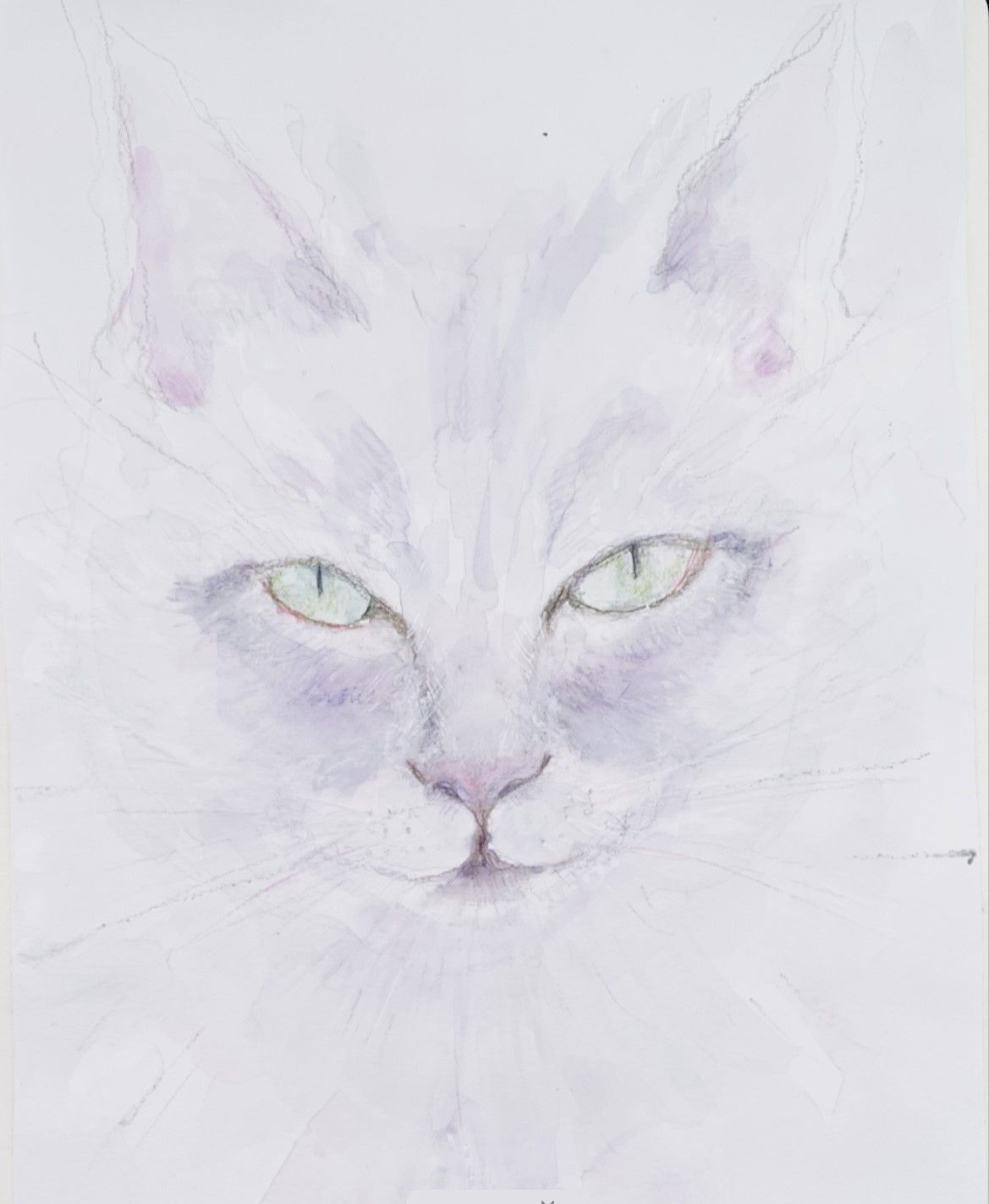 Ирина Булдина (Авторская графика - 
                  21 x 29 см) Белый Кот