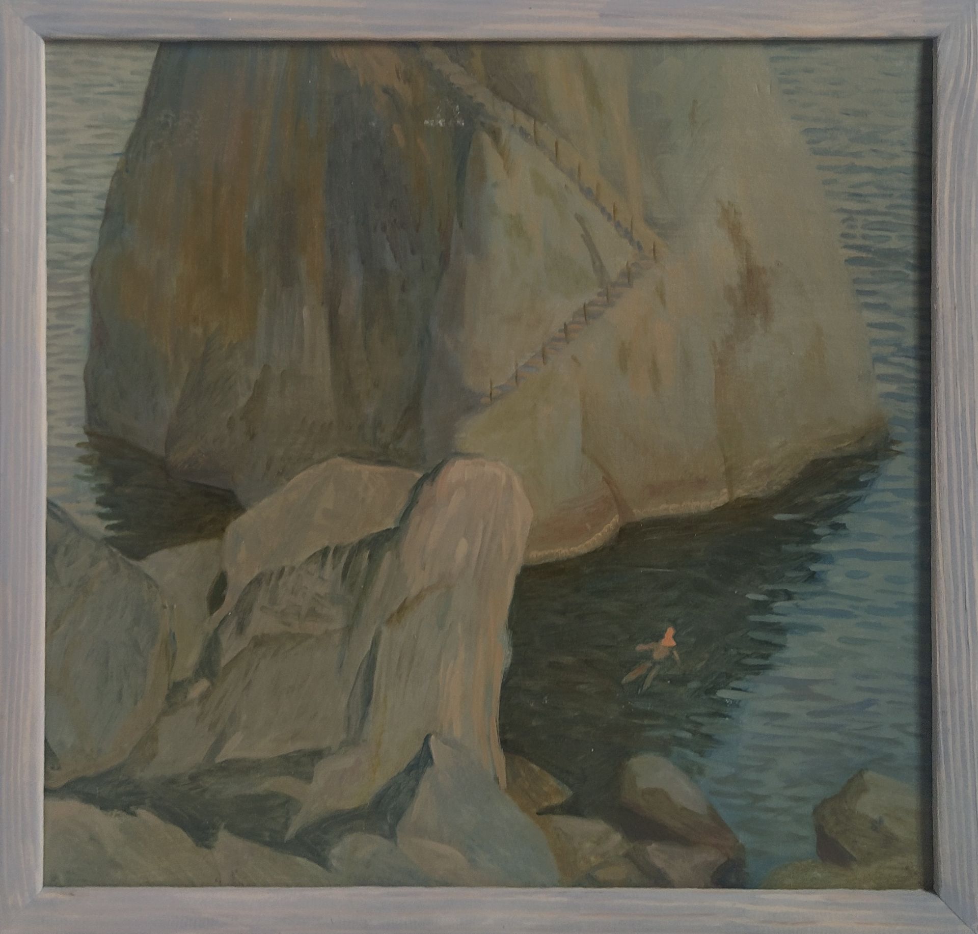Анастасия Мотина (Картина, живопись - 
                  41 x 39.5 см) На дне
