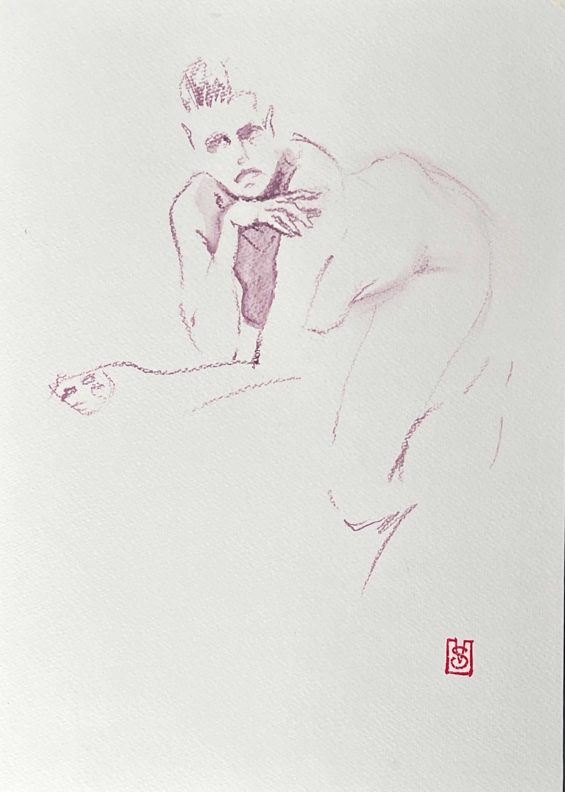 Виктория Севастьянова (Авторская графика - 
                  21 x 30 см) Nu sketch