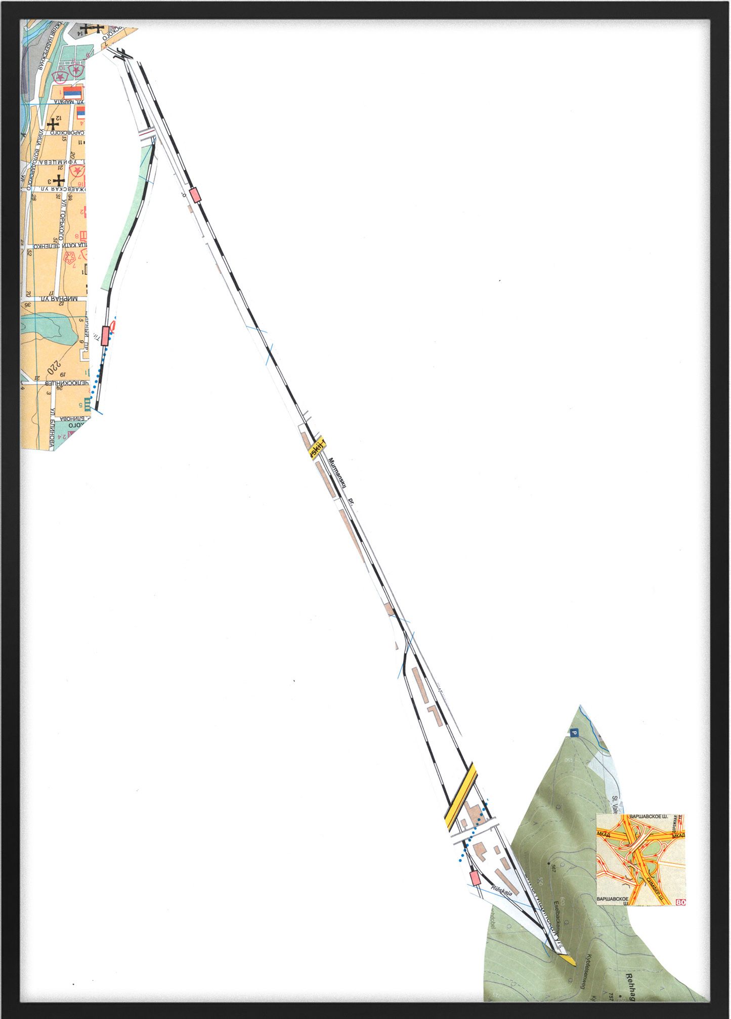 Игорь Поносов (Коллаж / ассамбляж - 
                  27 x 36 см) Из серии "Вымышленное путешествие"