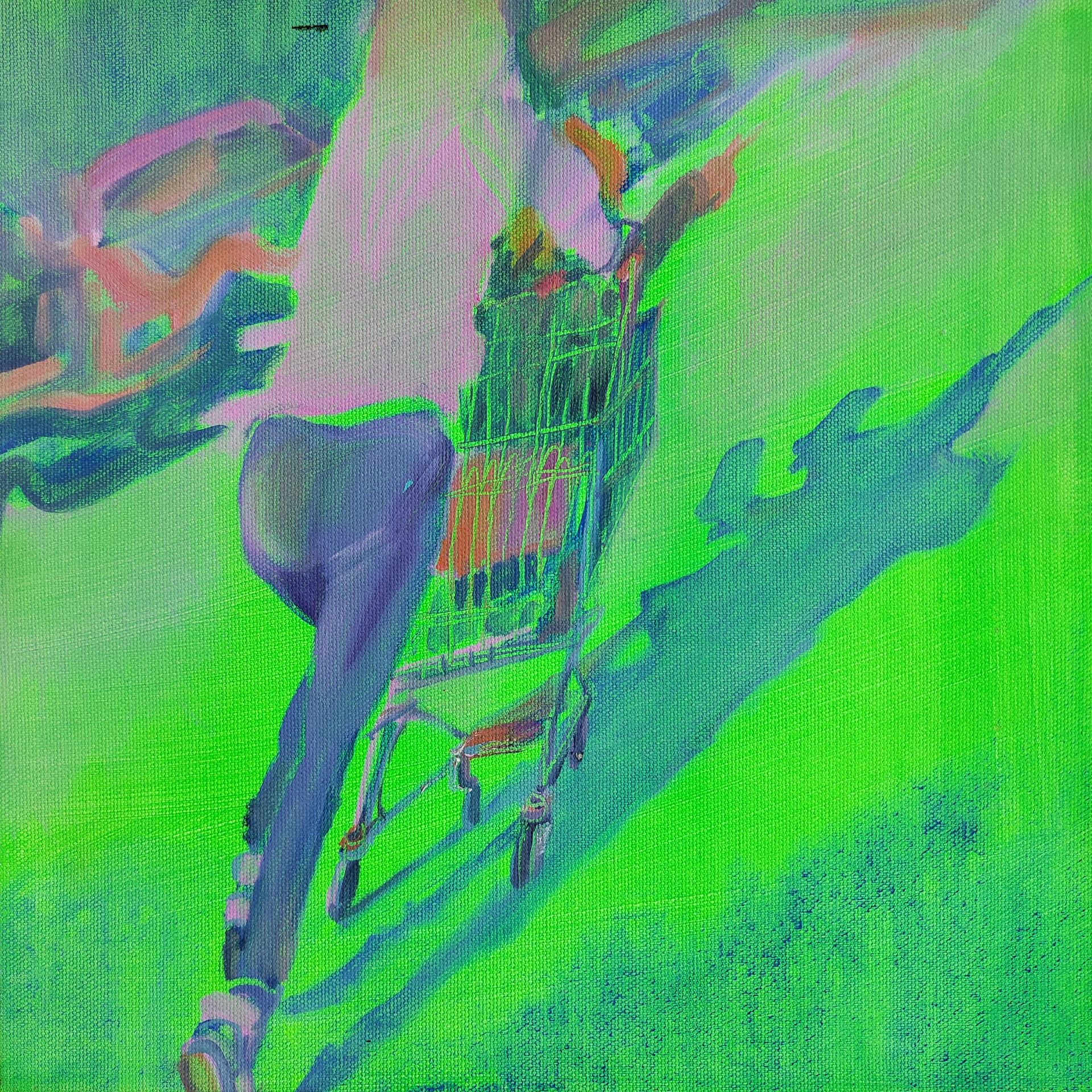 Надежда Прадес (Картина, живопись - 
                  30 x 30 см) Тележка