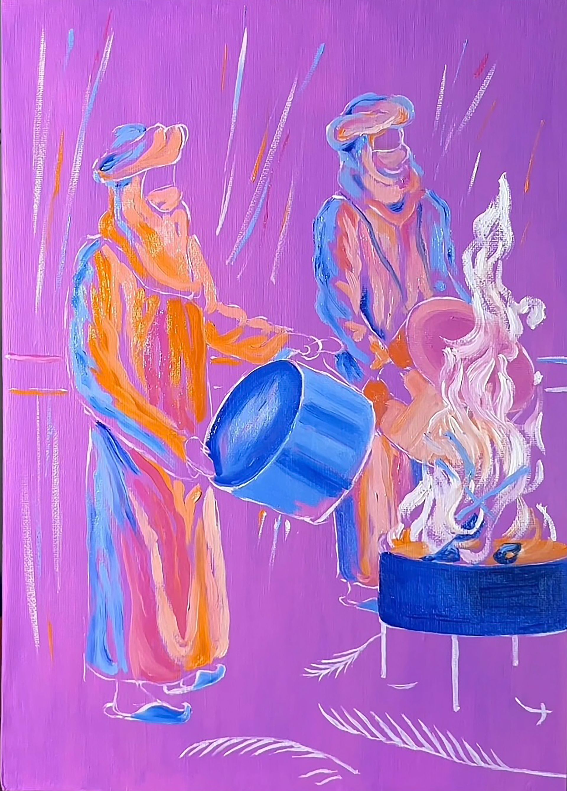 Елизавета Маренкова (Авторская графика - 
                  25 x 35 см) Миниатюра "Сны о Сахаре"