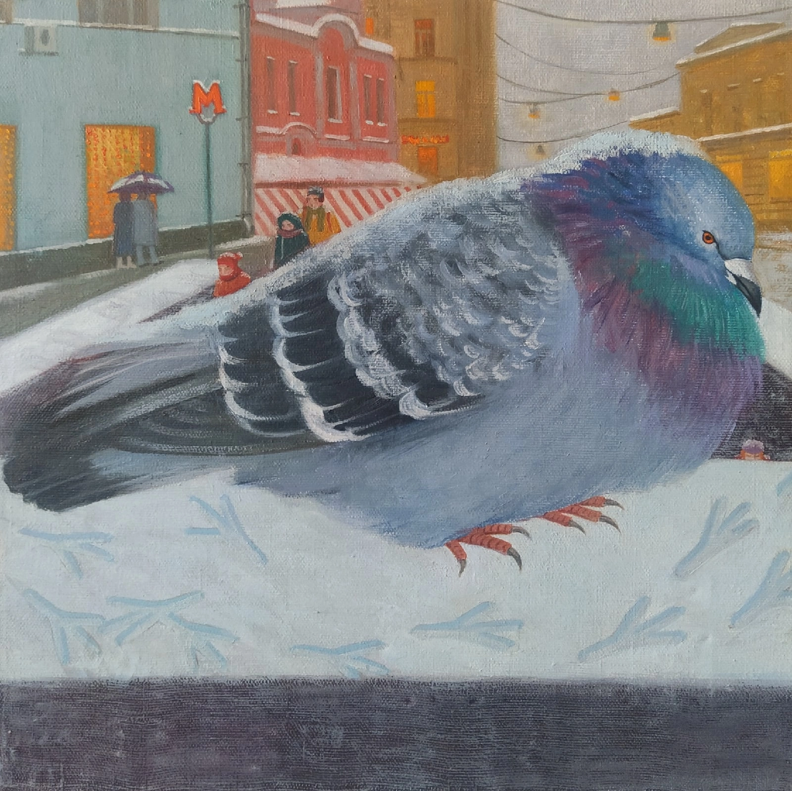 Ольга Апрышко (Картина, живопись - 
                  35 x 35 см) Голубь мира