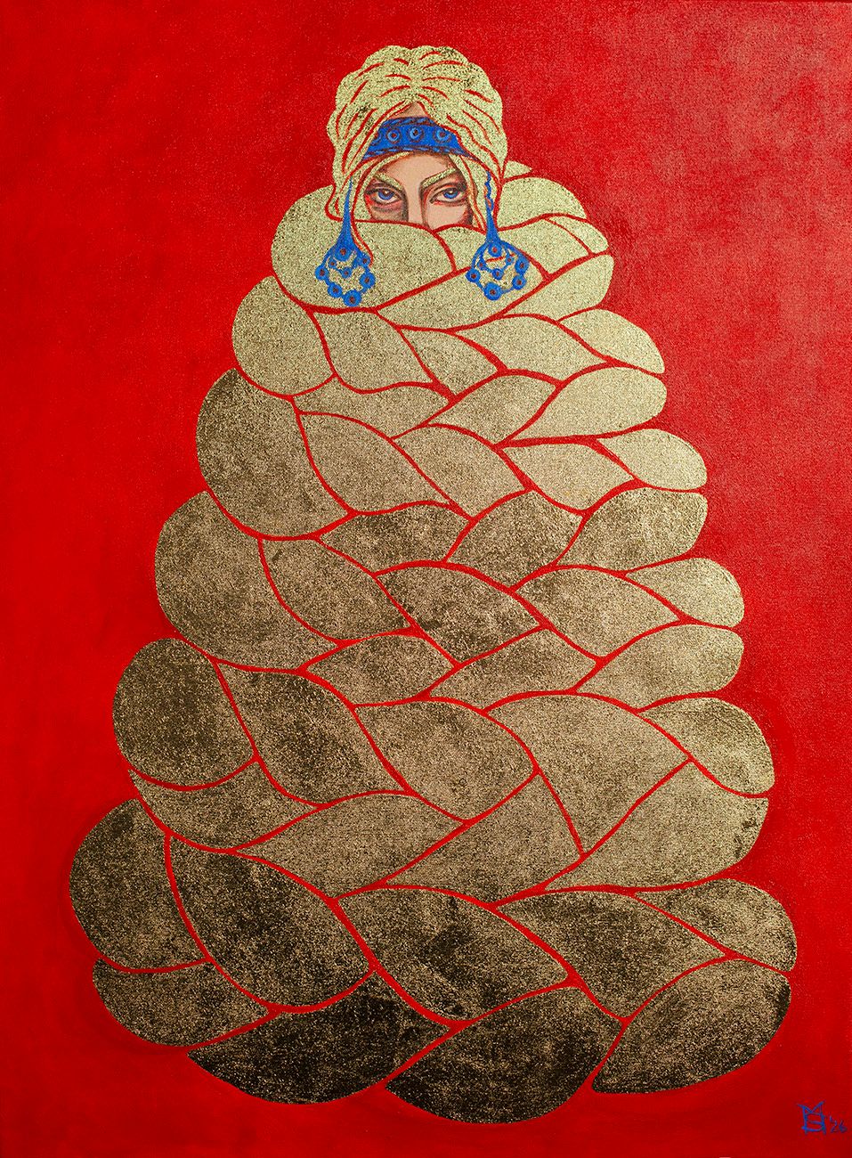 Мария Субботина (Картина, живопись - 
                  60 x 80 см) Золотая коса