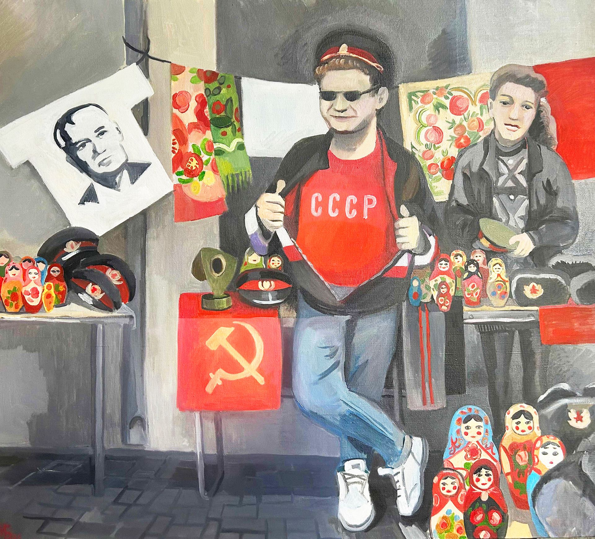 Мария Буртова (Картина, живопись - 
                  93 x 79 см) Сделано в СССР