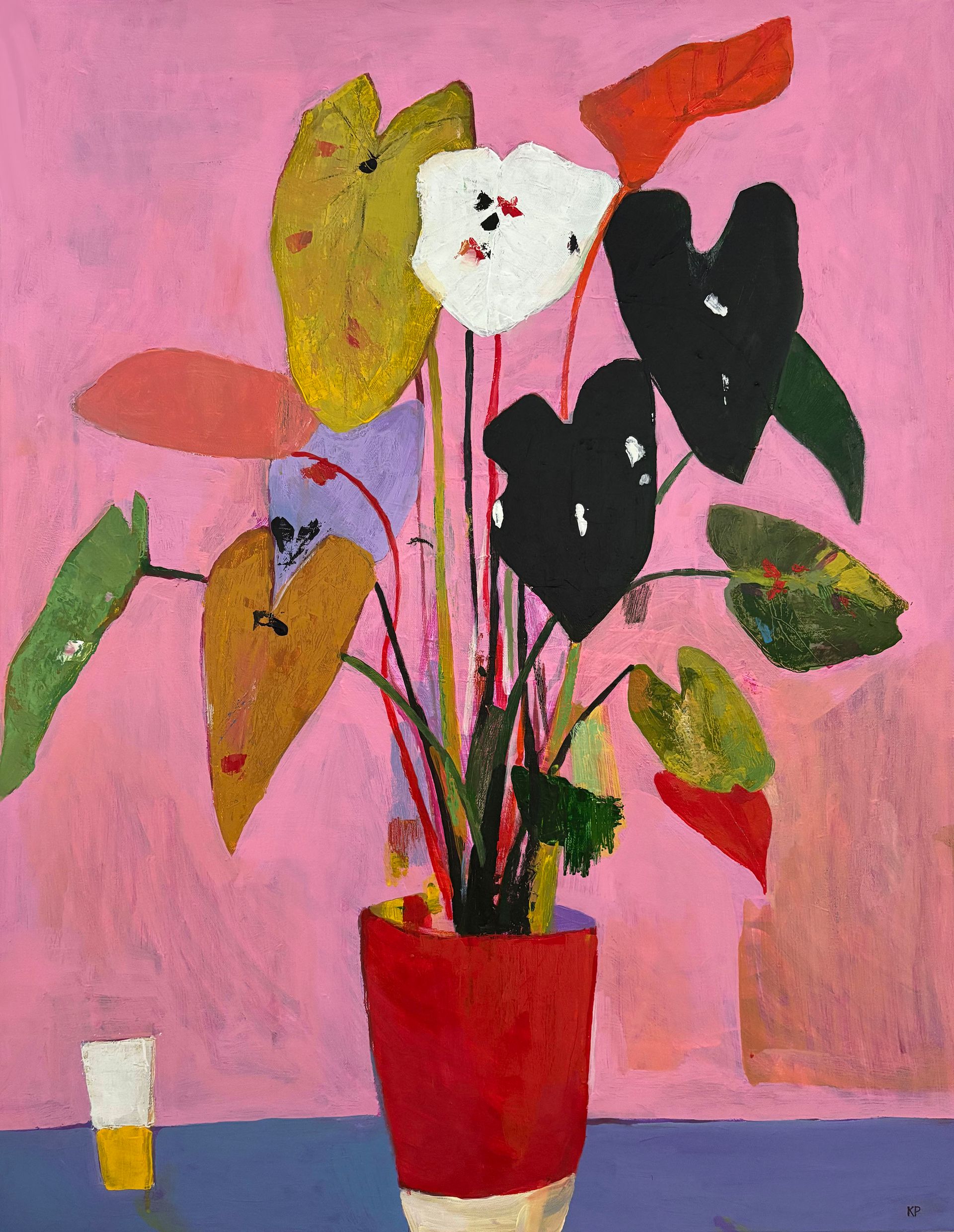 Катерина Пахомова (Картина, живопись - 
                  70 x 90 см) Фикус в красном горшке