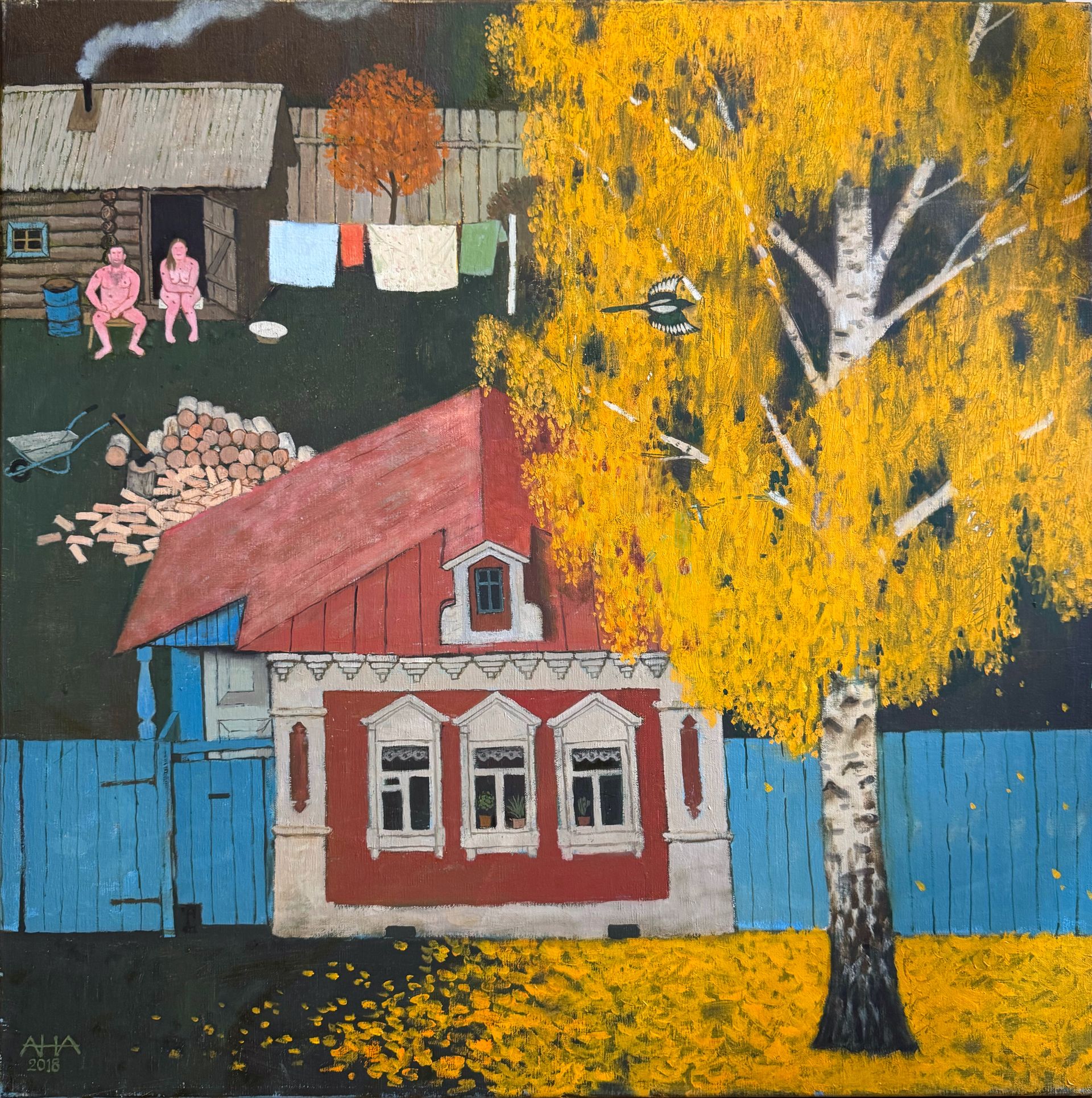 Андрей Аверьянов (Картина, живопись - 
                  80 x 80 см) В провинции