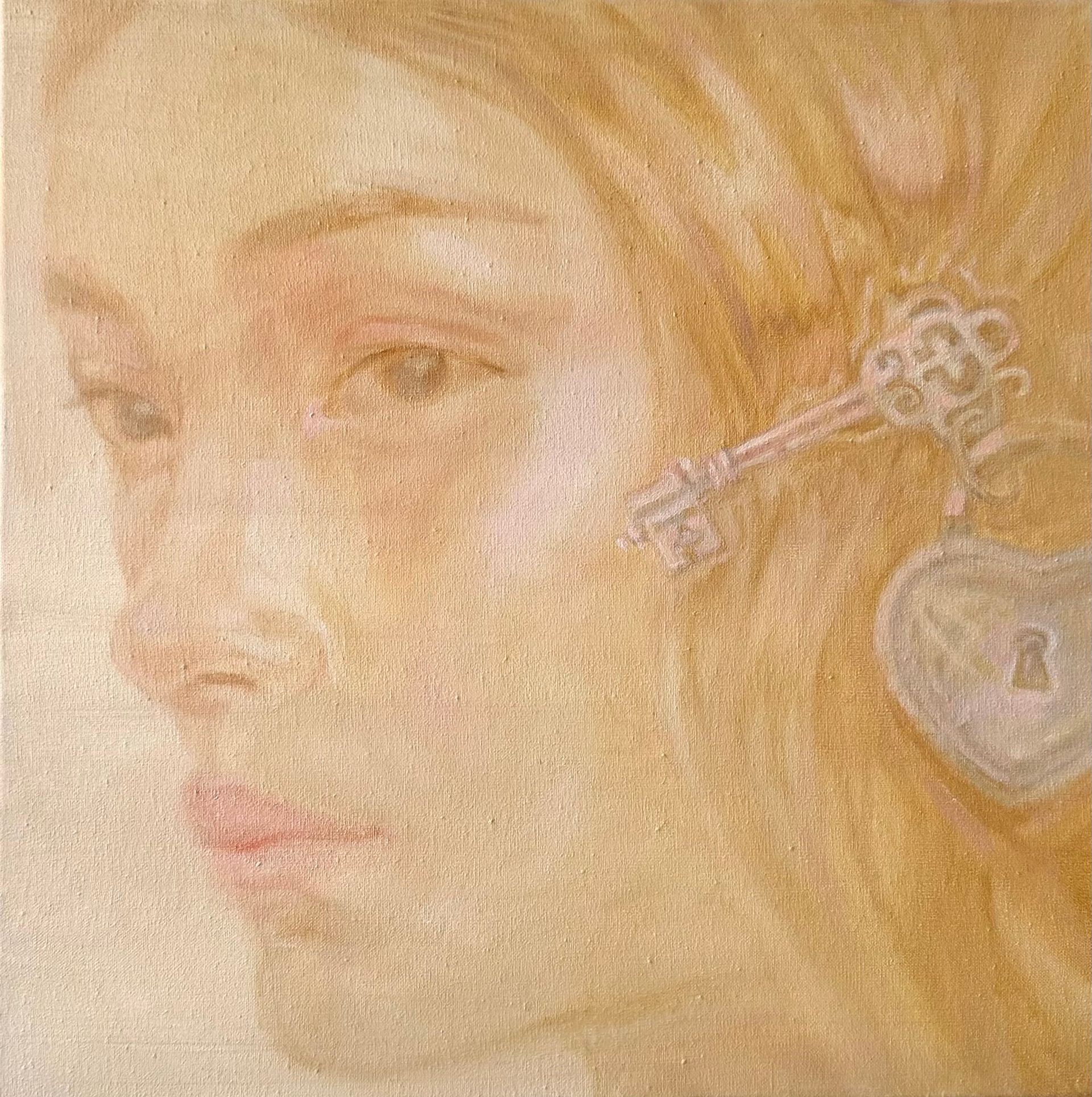 Ева Гец (Картина, живопись - 
                  30 x 30 см) Ключ к любви