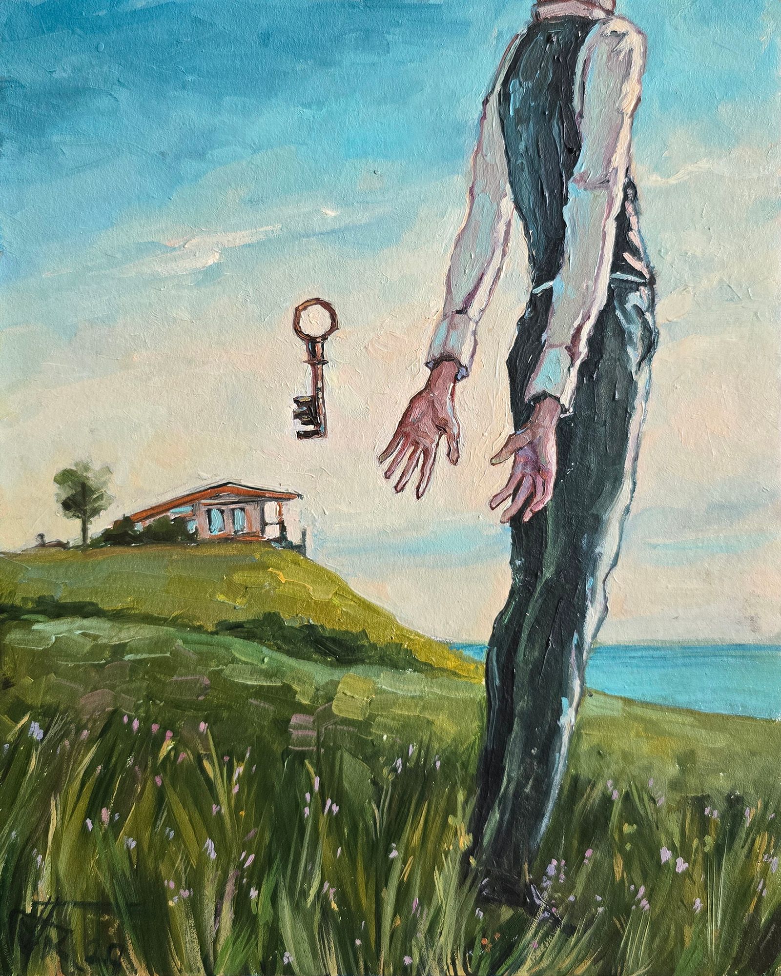 Александр Буданов (Авторская графика - 
                  24 x 30 см) Ловец ключей