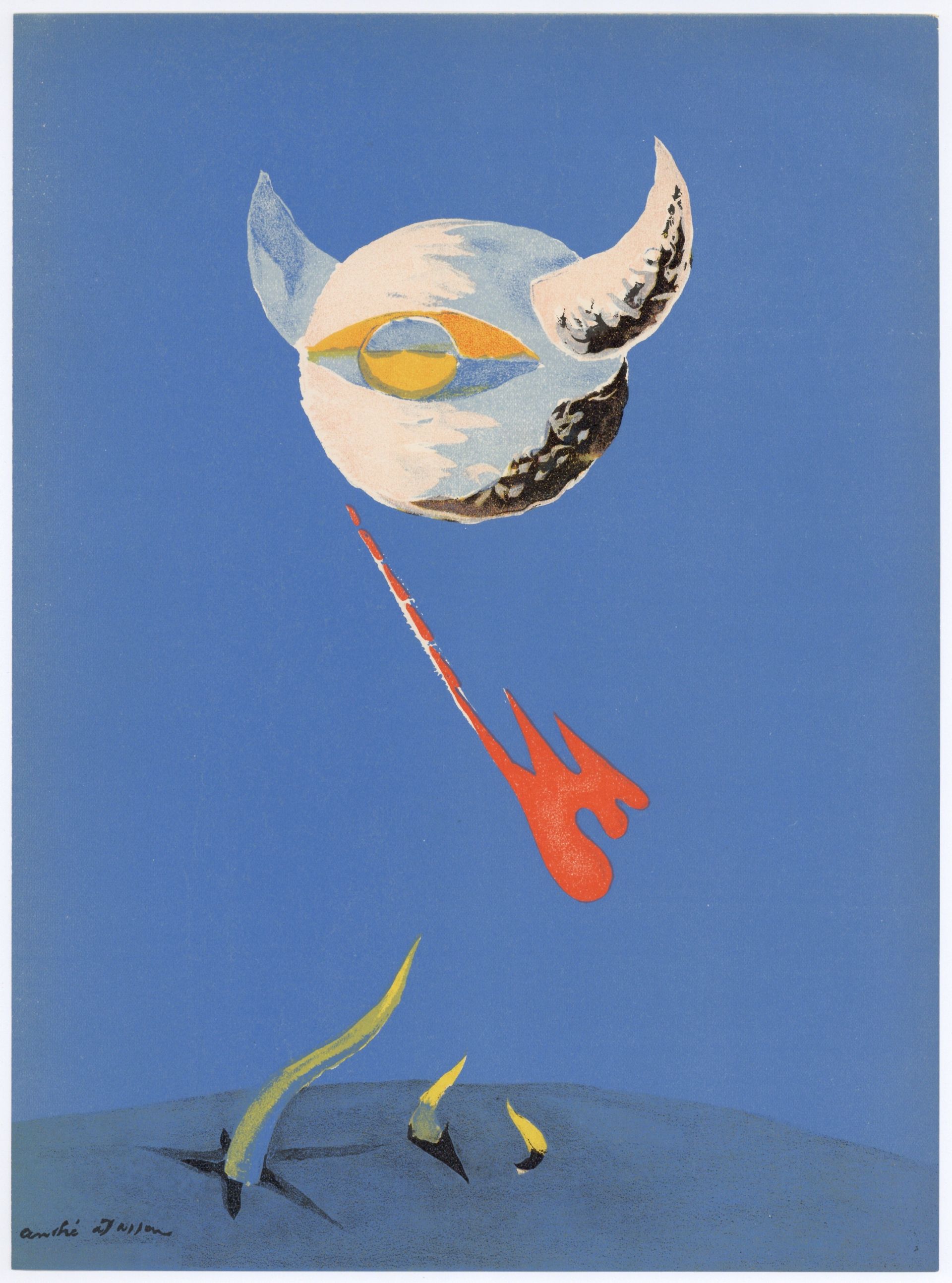 Андре Массон (Графика печатная - 
                  26.5 x 35.5 см) Луна