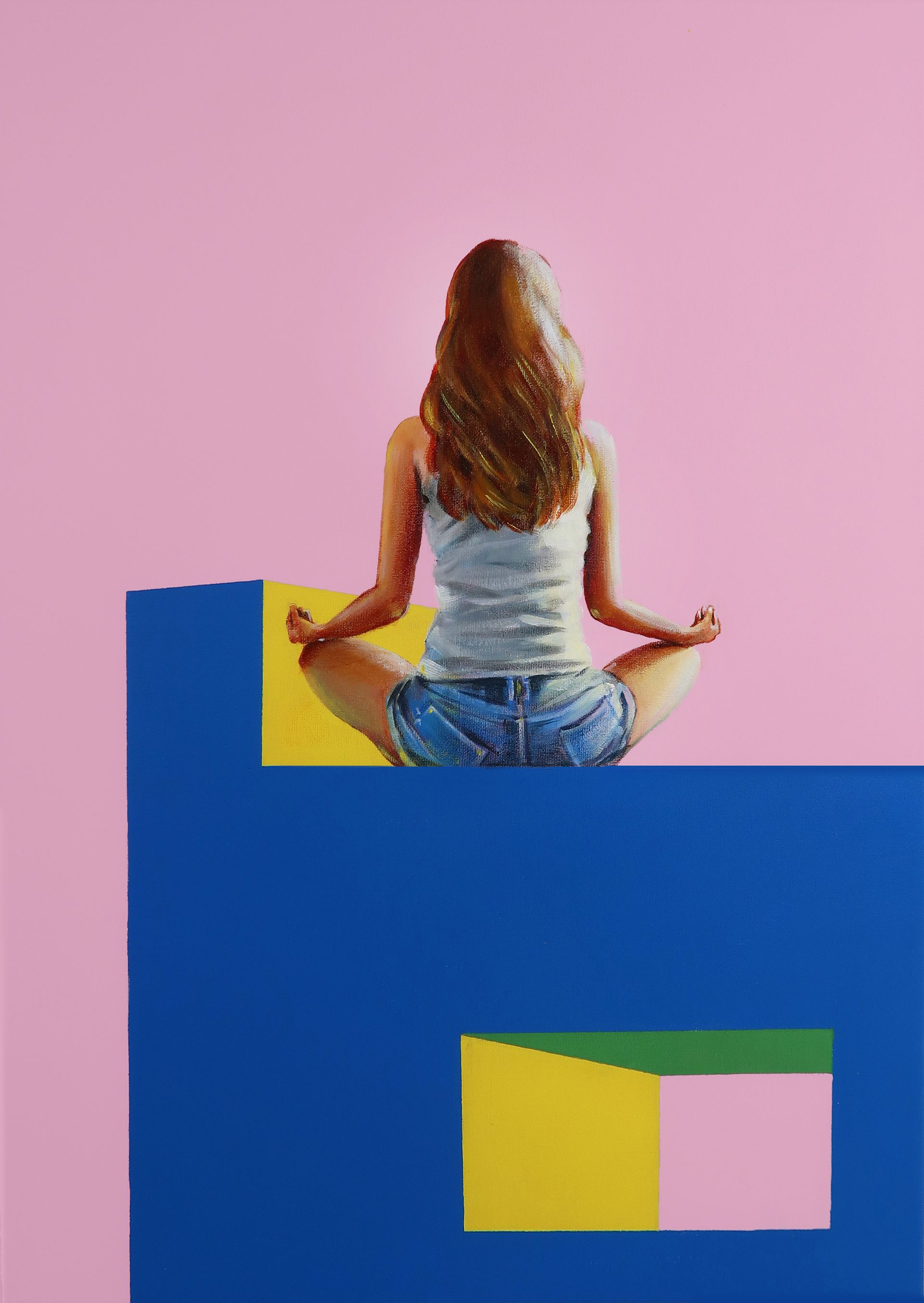 Светлана Искоских (Картина, живопись - 
                  50 x 70 см) Девочка и йога