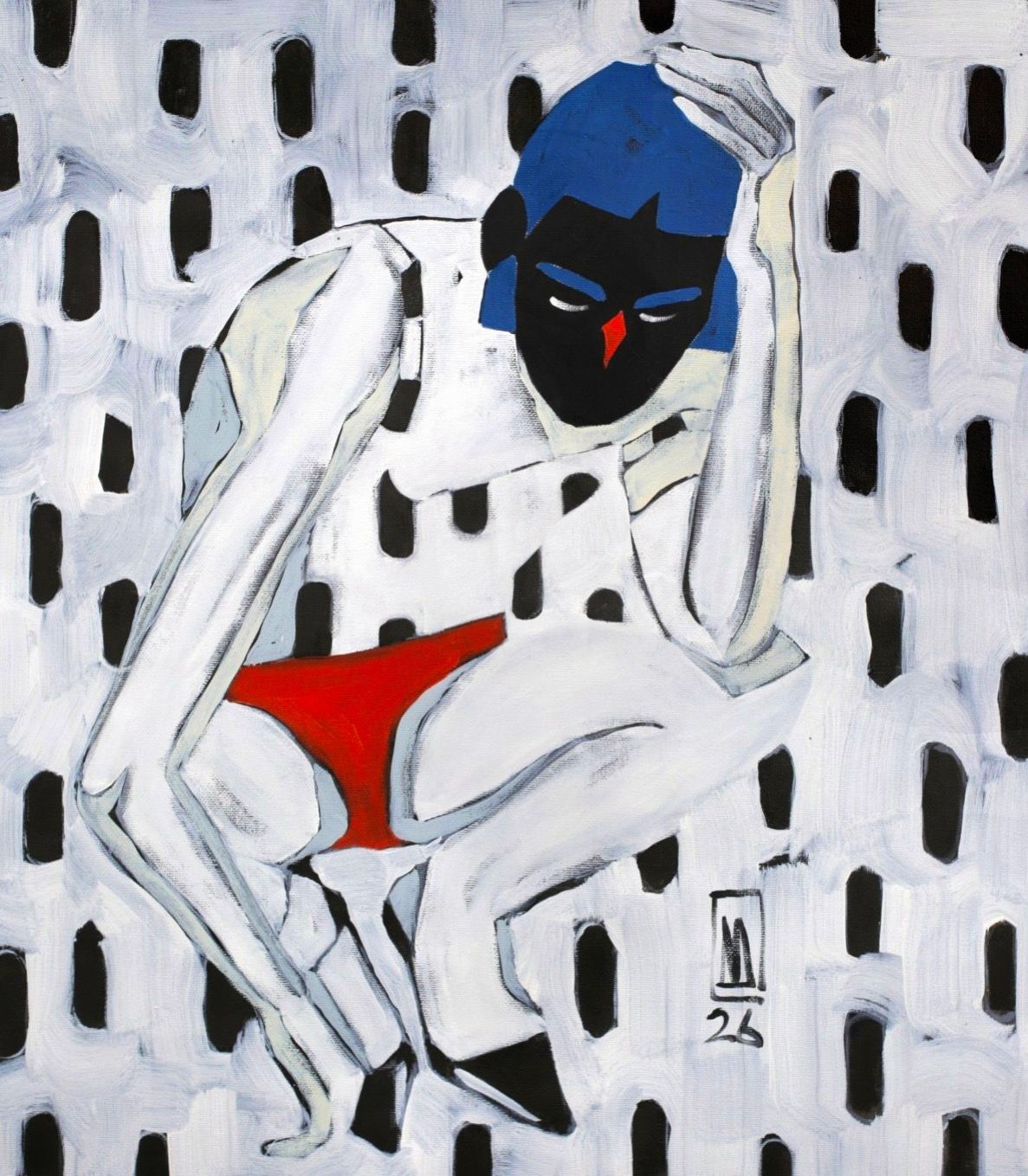 Анастасия Даниленко (Картина, живопись - 
                  70 x 80 см) Snowman / Снеговик