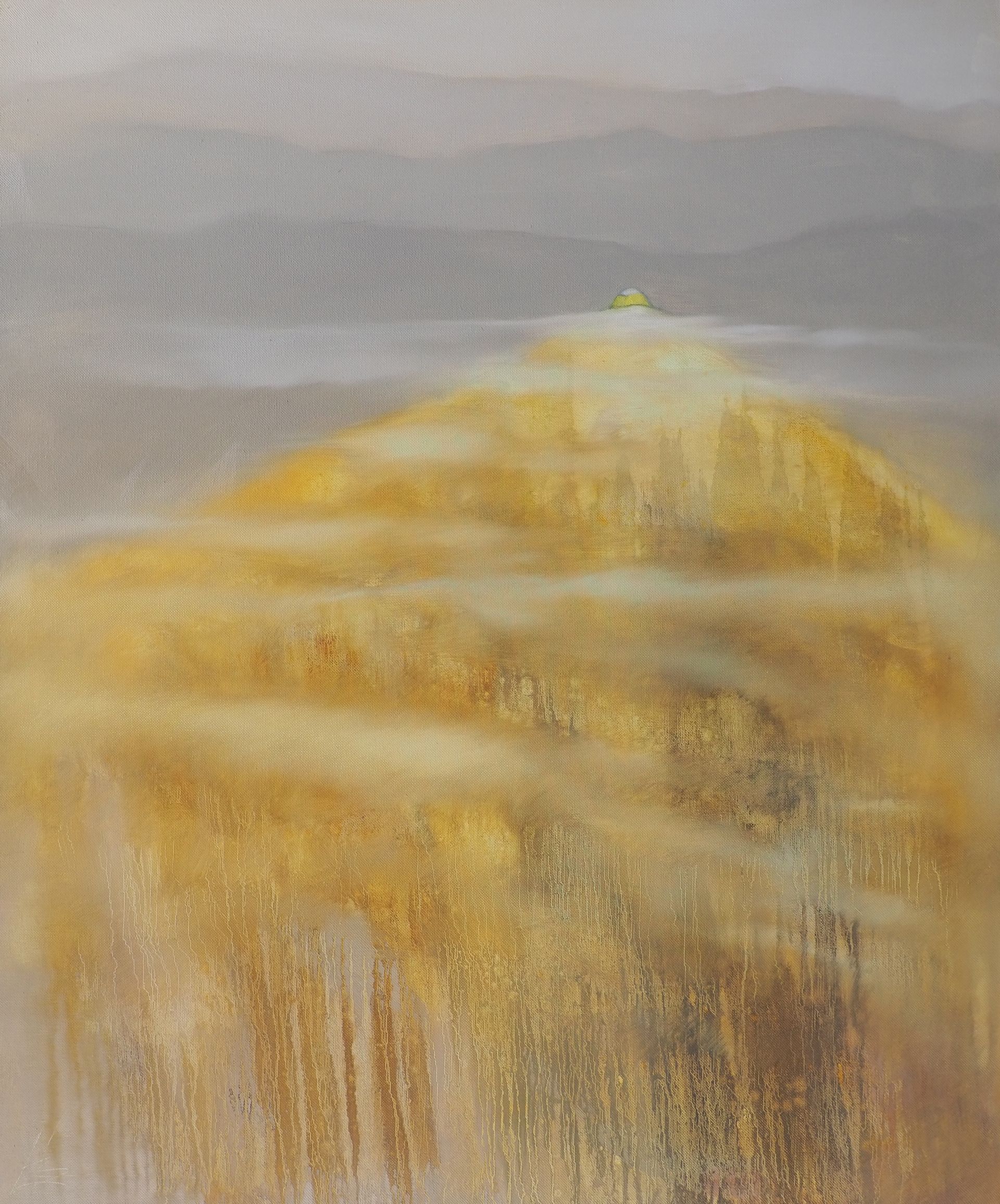 Анастасия Попова (Картина, живопись - 
                  100 x 120 см) Мой дом на желтом холме