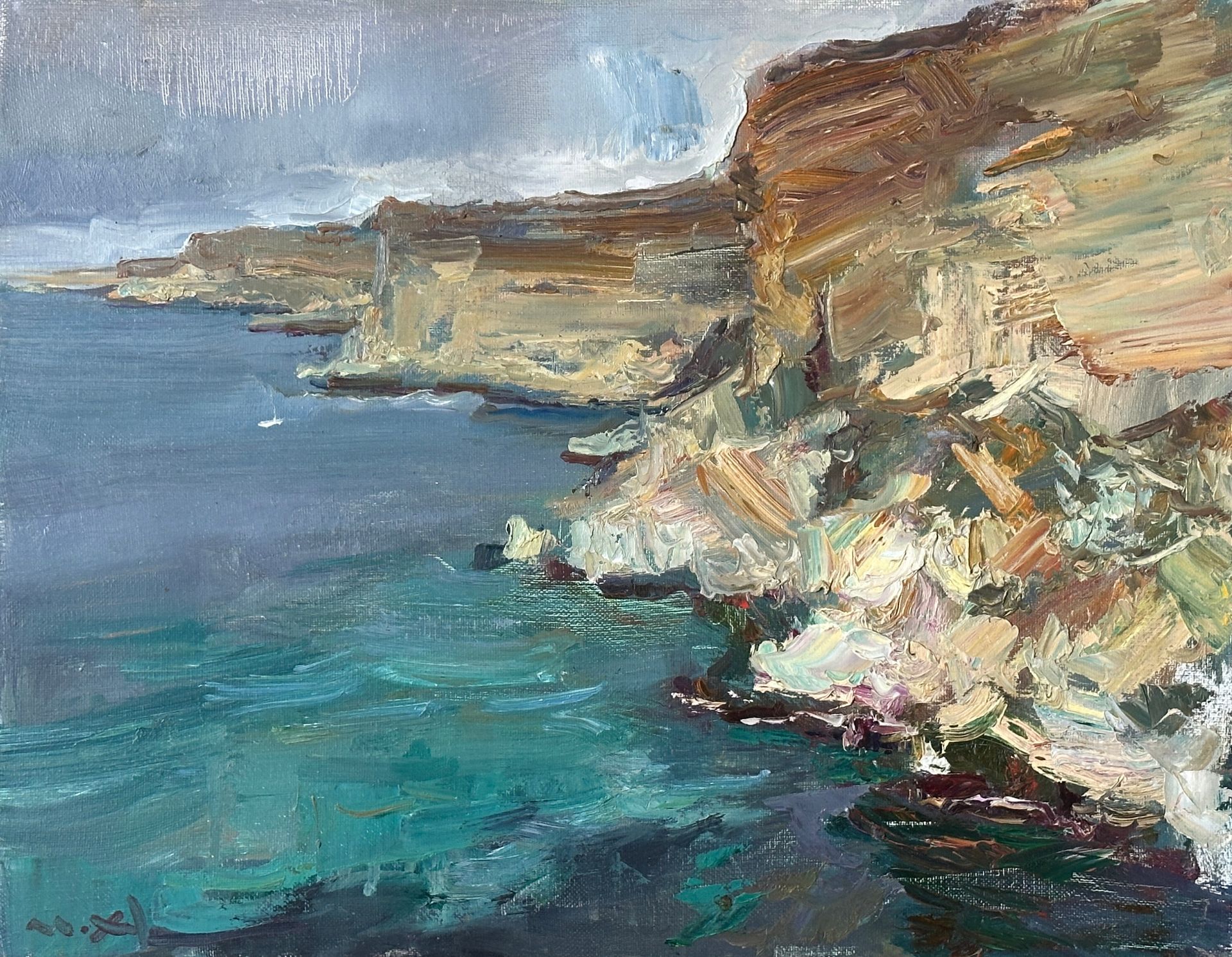 Илья Хахарев (Картина, живопись - 
                  45 x 35 см) Скалы