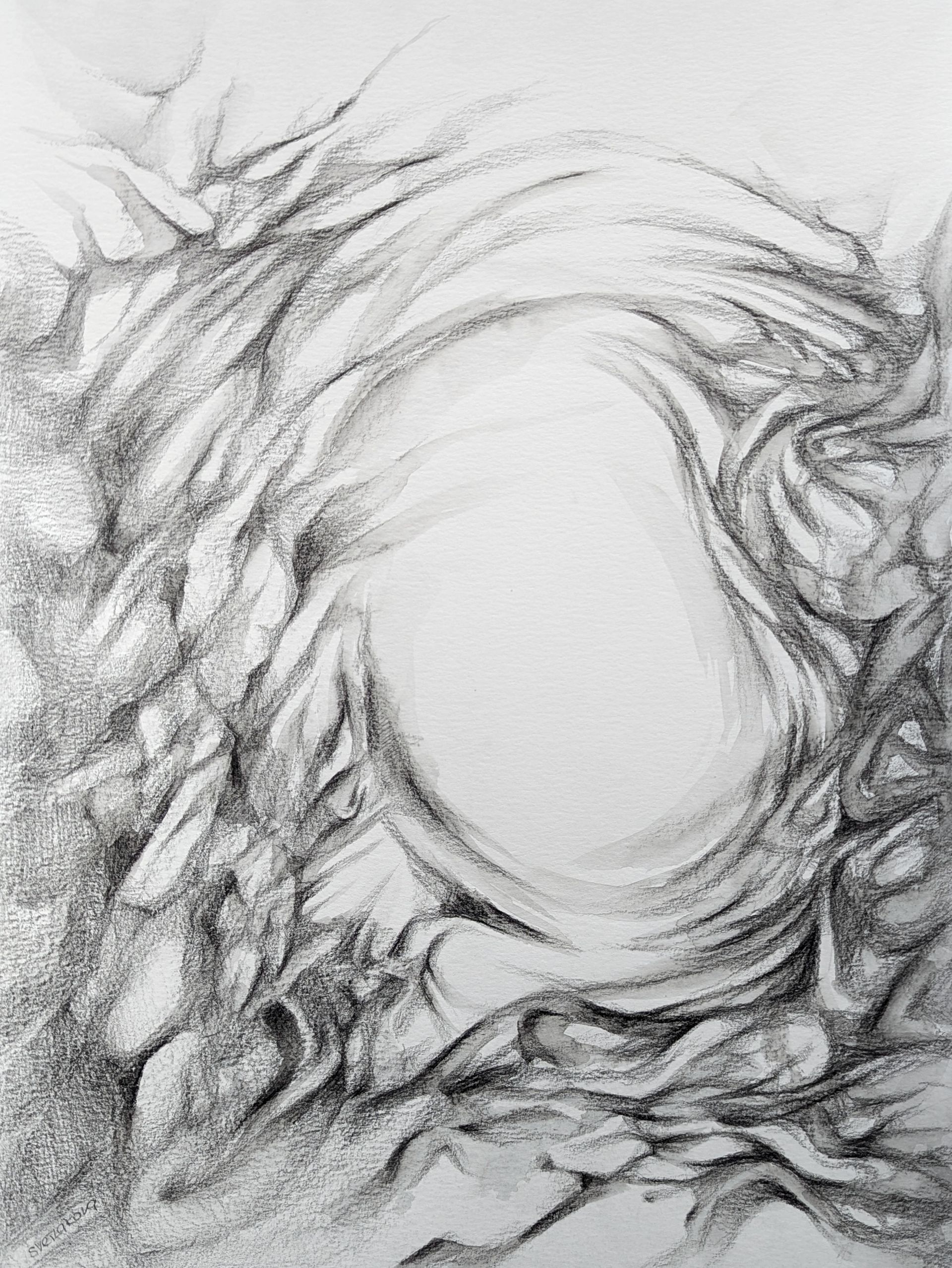 Мария Светлакова (Авторская графика - 
                  30 x 42 см) Зеркало