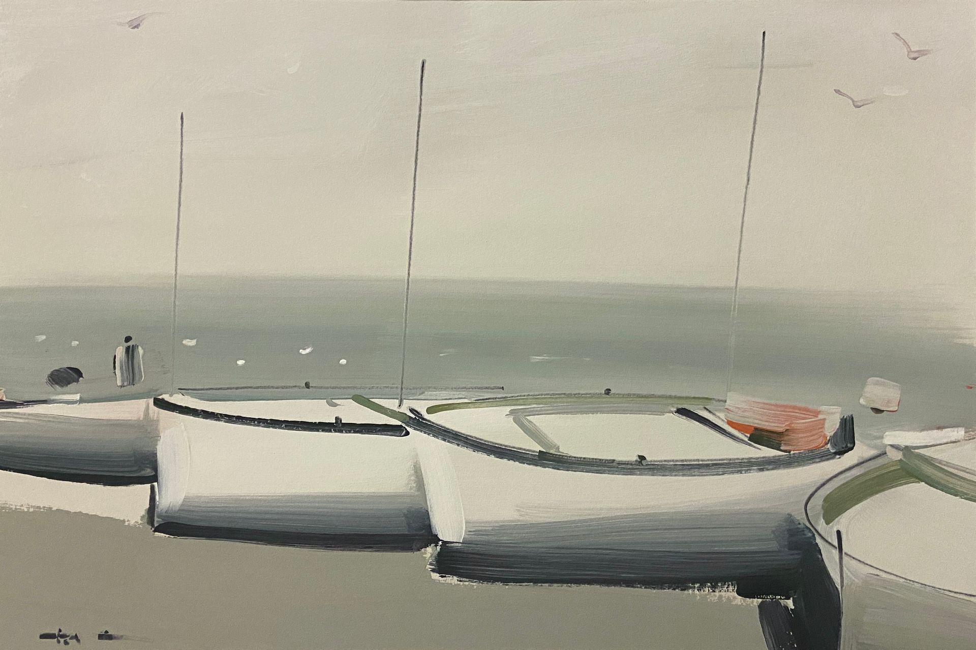 Алексей Ланцев (Картина, живопись - 
                  70 x 50 см) Лодки рыбаков. Испания