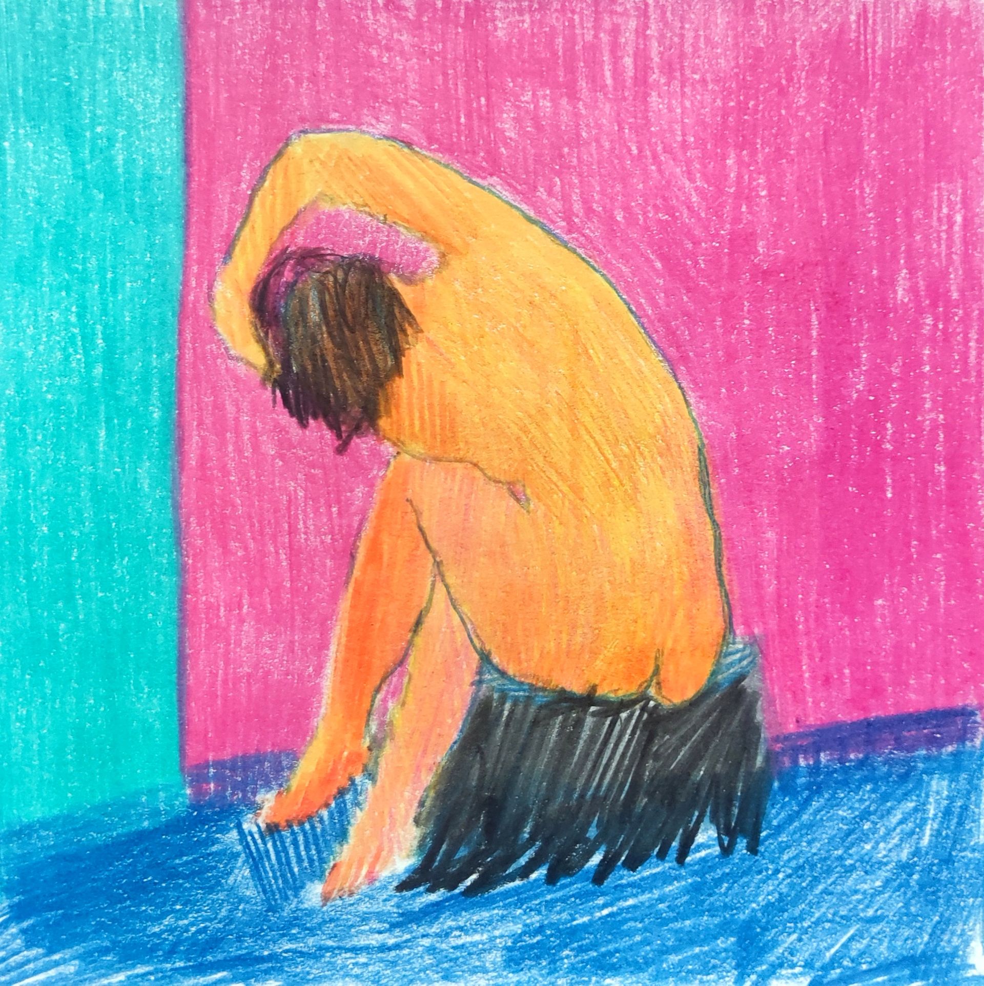 Дарья Петухова (Авторская графика - 
                  15 x 15 см) Натурщица