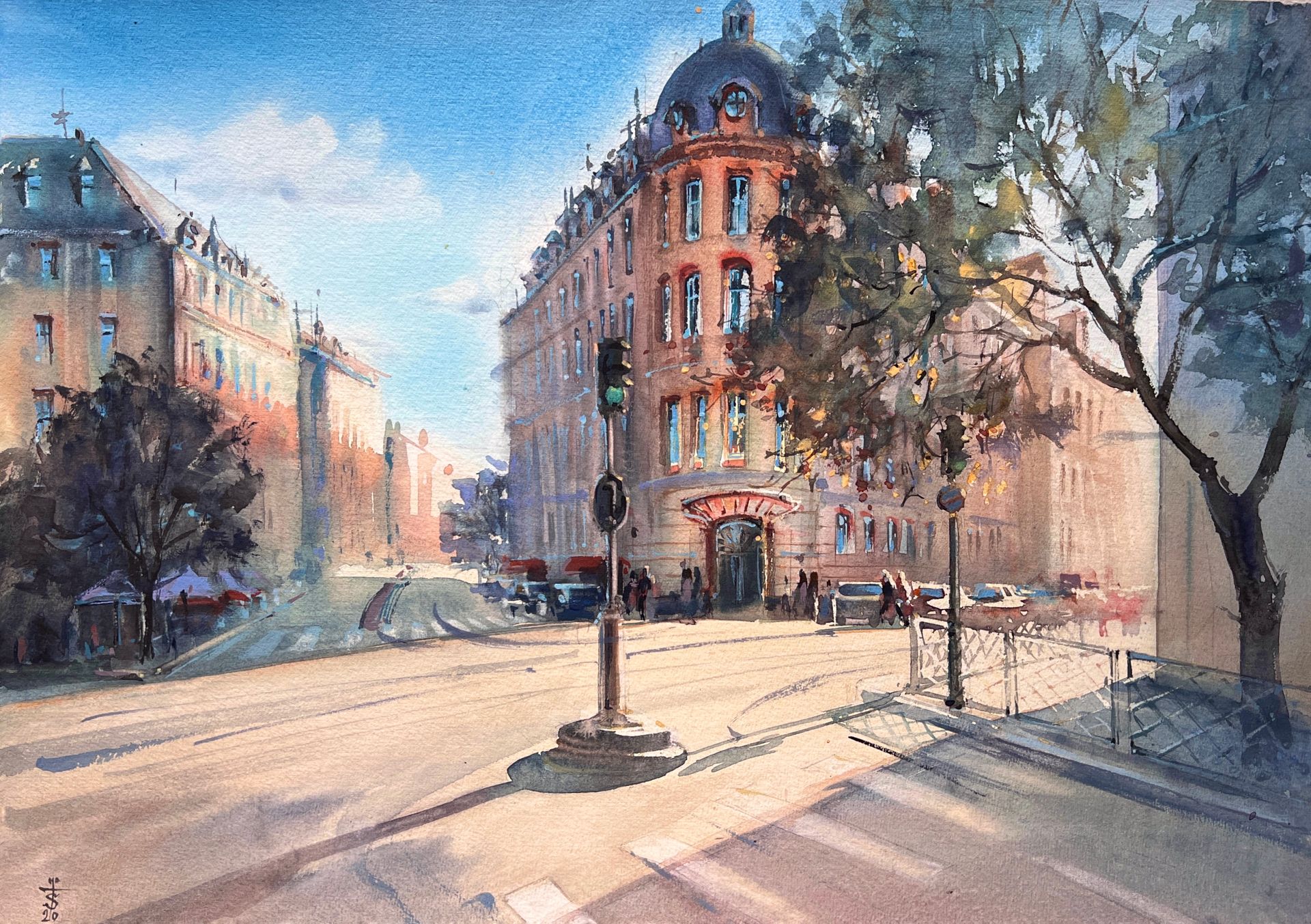 Виктория Севастьянова (Авторская графика - 
                  48 x 33 см) Солнечный Париж