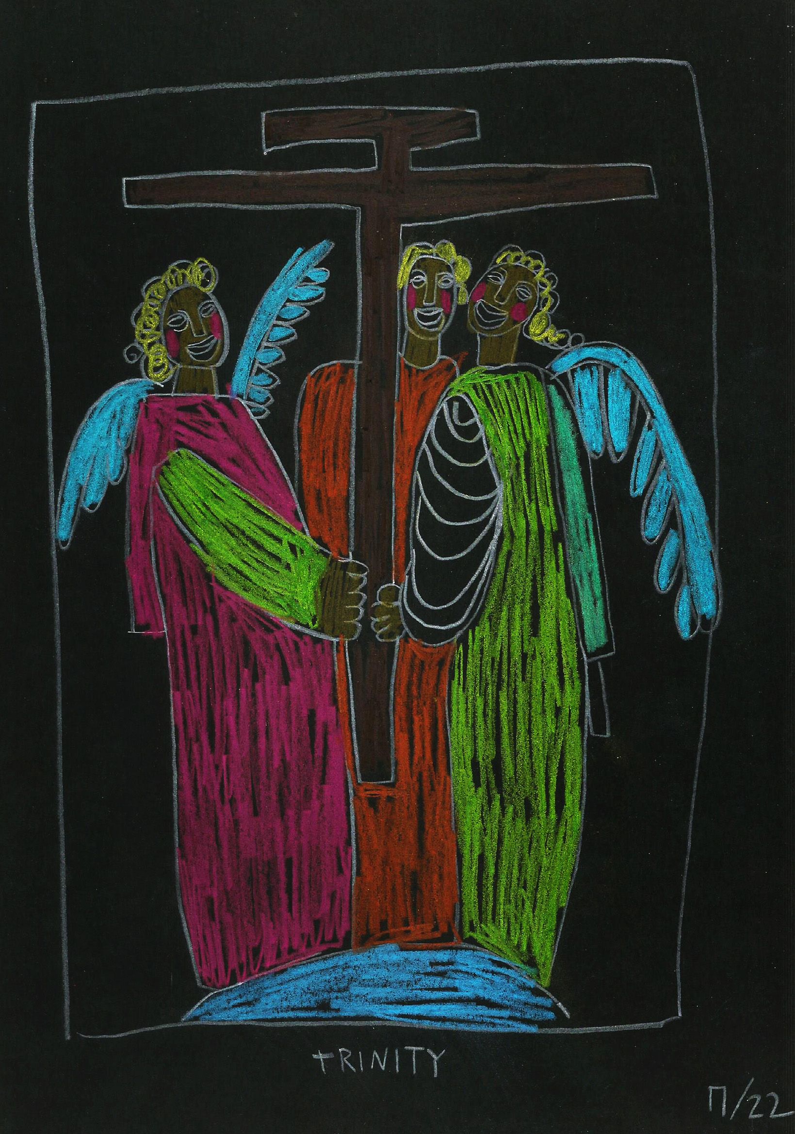 Катя Попченко (Авторская графика - 
                  21 x 29.7 см) Trinity