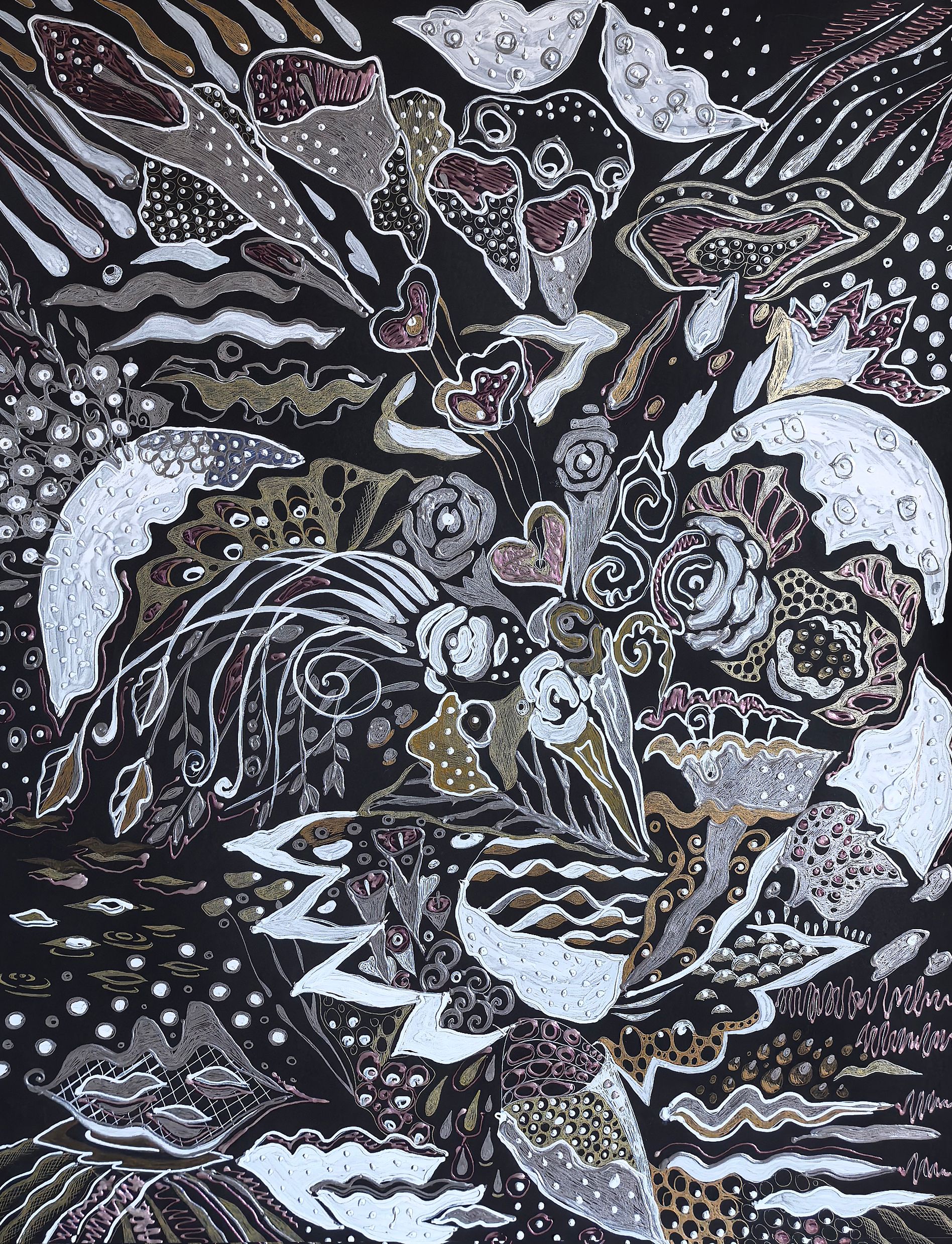 Ирина Шумская (Авторская графика - 
                  50 x 70 см) Эхо серебряных снов