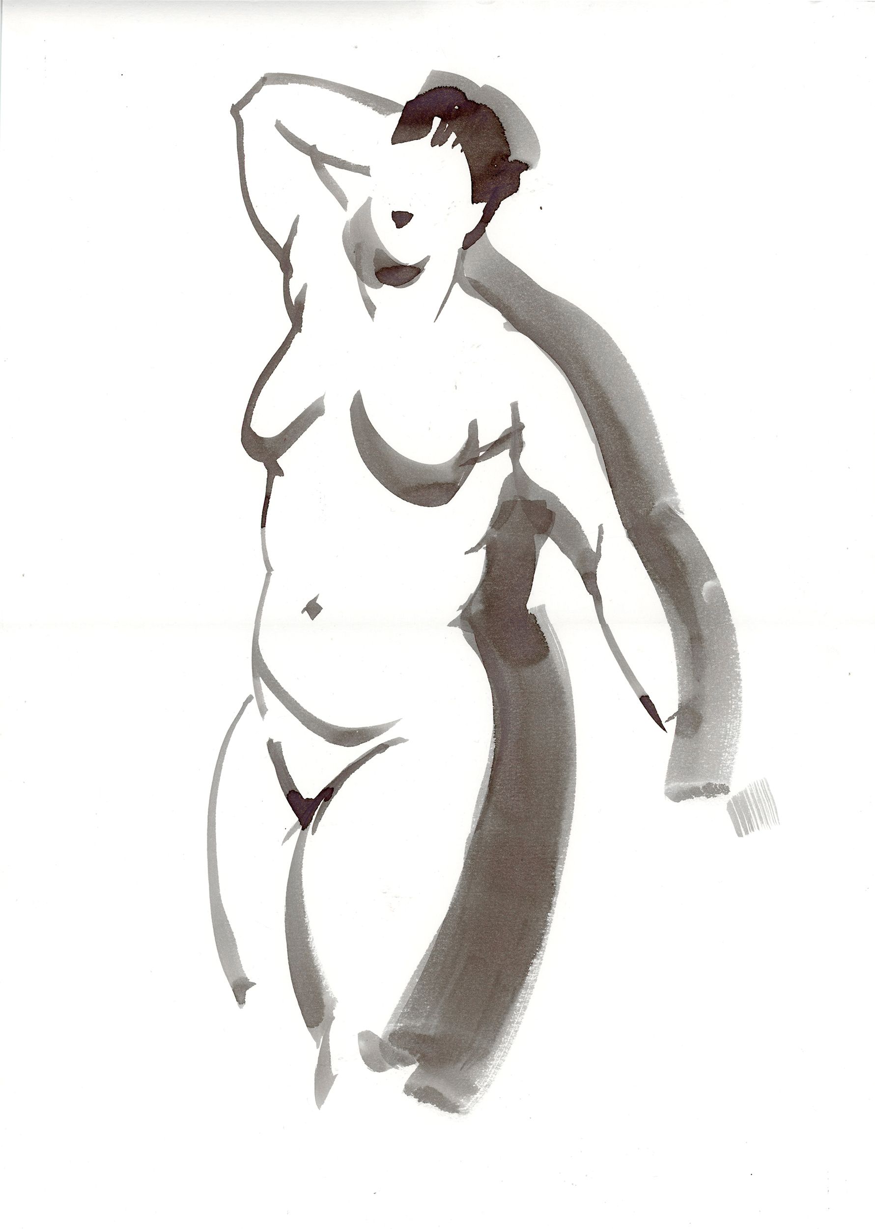 Виктория Севастьянова (Авторская графика - 
                  30 x 42 см) Ню 0150