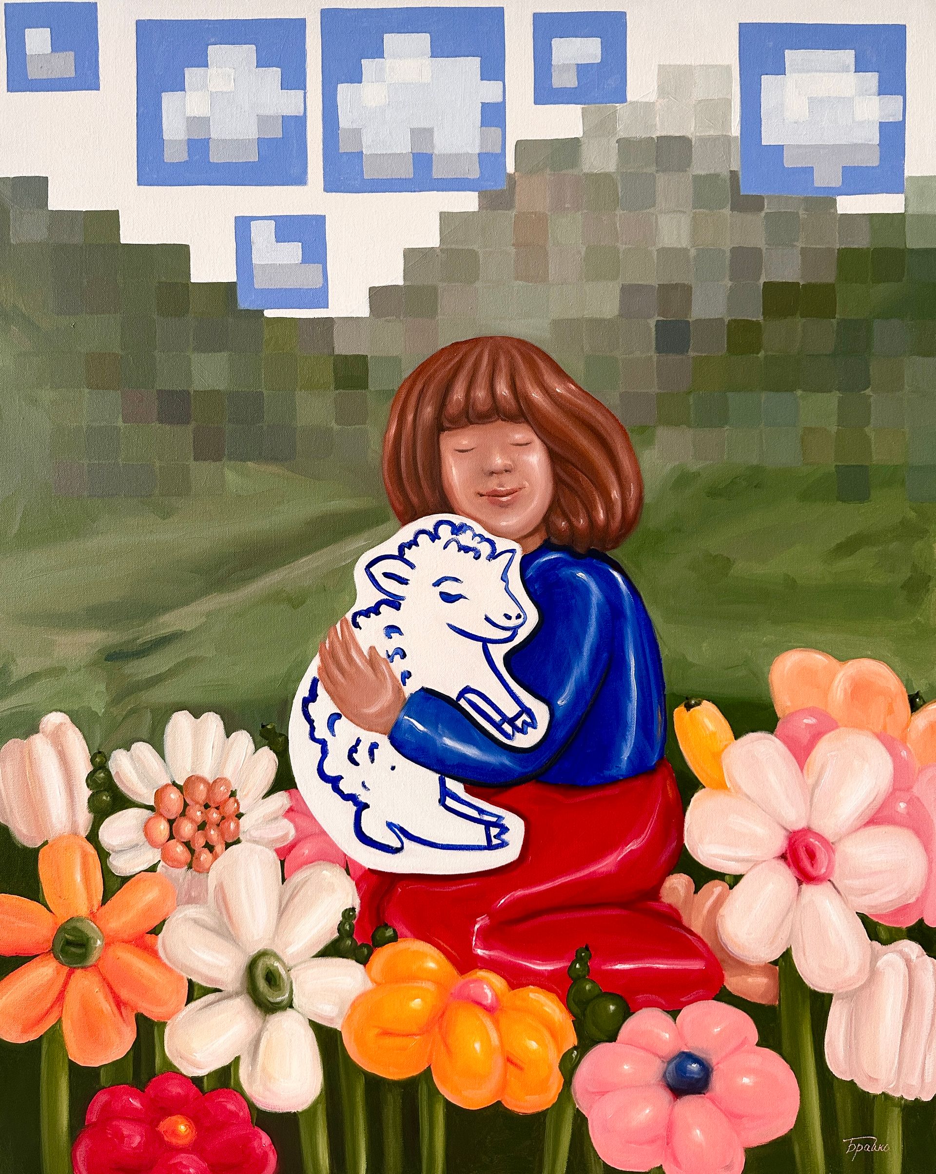 Катерина Брайко (Картина, живопись - 
                  80 x 100 см) Складывается