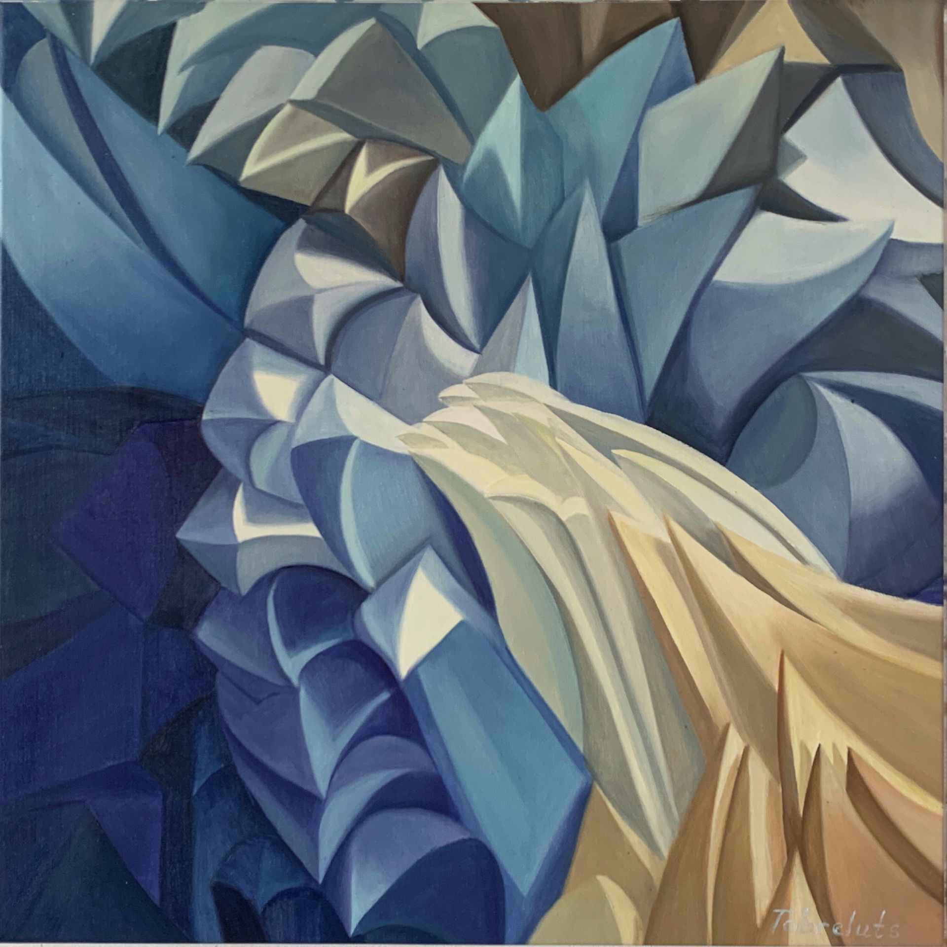 Ольга Тобрелутс (Картина, живопись - 
                  60 x 60 см) Транскодер Армагеддон (Blue)