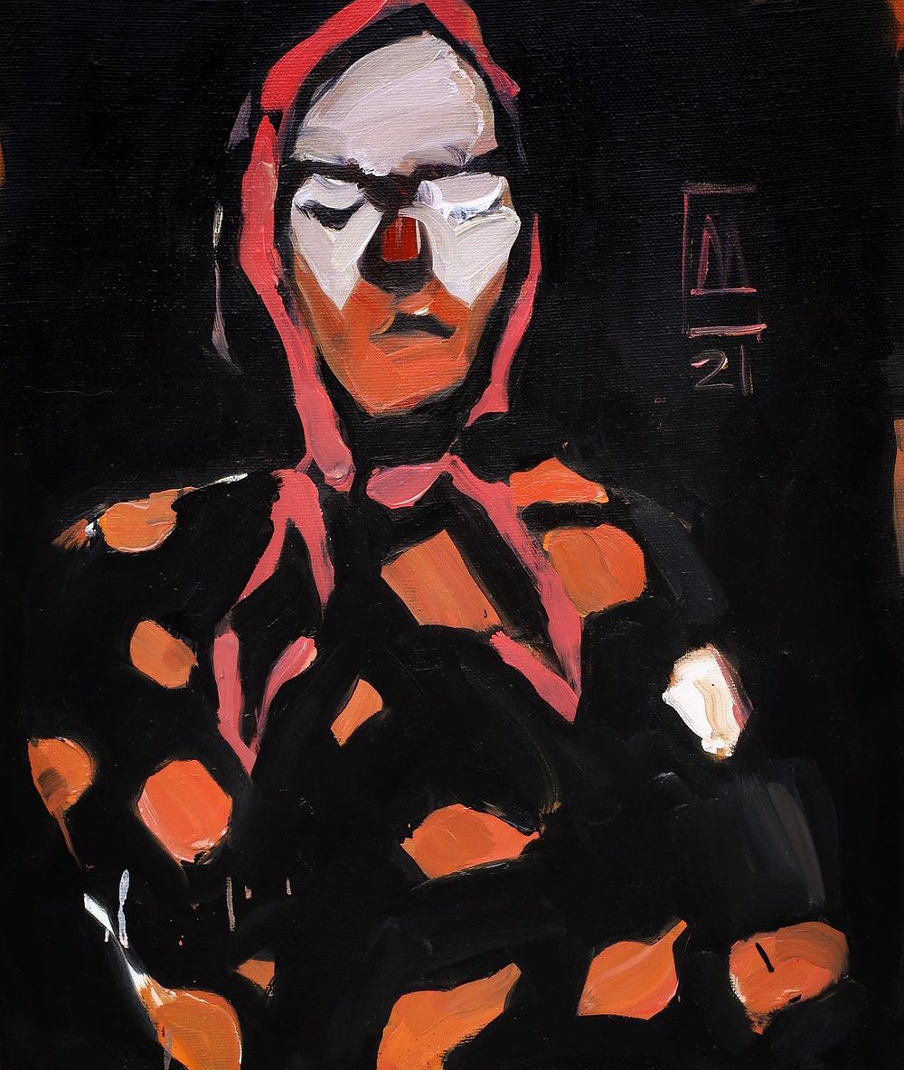 Анастасия Даниленко (Картина, живопись - 
                  50 x 60 см) В платке